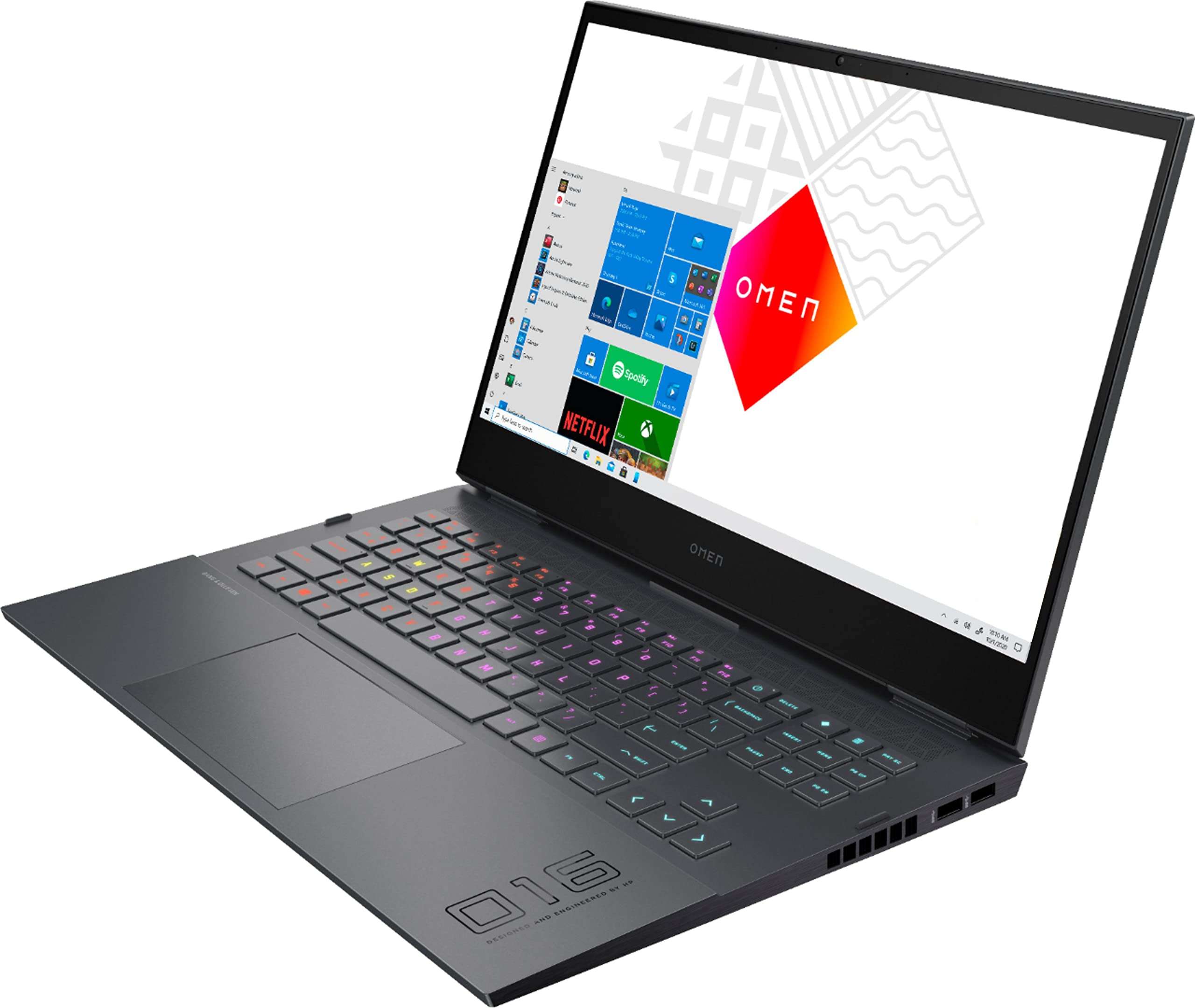 HP OMEN 16 Gaming & Entertainment Laptop (AMD Ryzen 7 5800H 8-Core, 16GB RAM, 512GB m.2 SATA SSD, GeForce RTX 3050 Ti, Win 11 Home) with MS 365 Personal, Hub 4