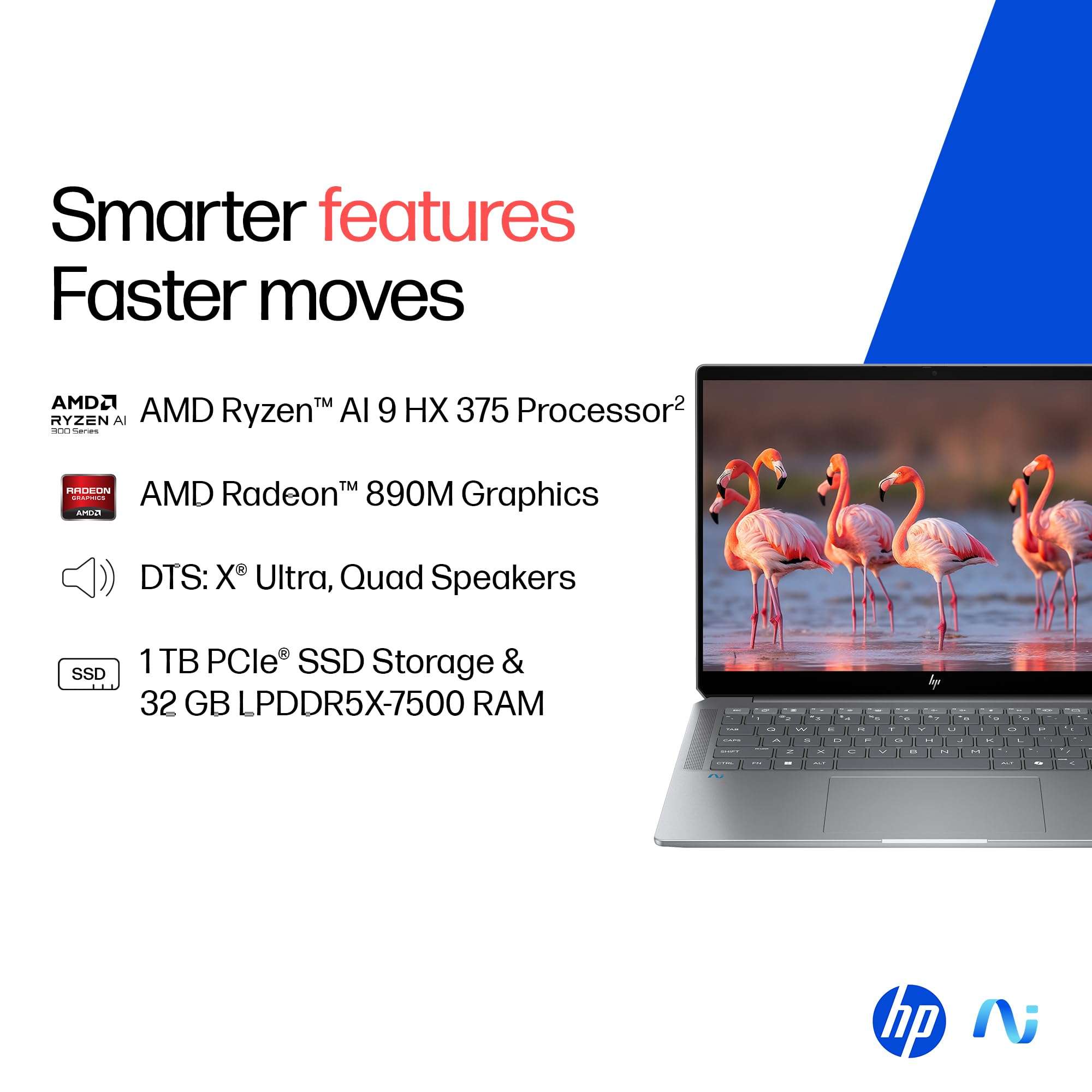 HP OmniBook Ultra AMD Ryzen AI 9 HX 375 Next Gen AI Laptop,(32GB-LPDDR5X Ram,1TB SSD)2.2k Anti Glare 400 Nits, 14''/35.6cm,W11+M365+Office24 with Copilot, FPR, Silver,1.57kg,9MP IR AI Camera, fd0009AU 6