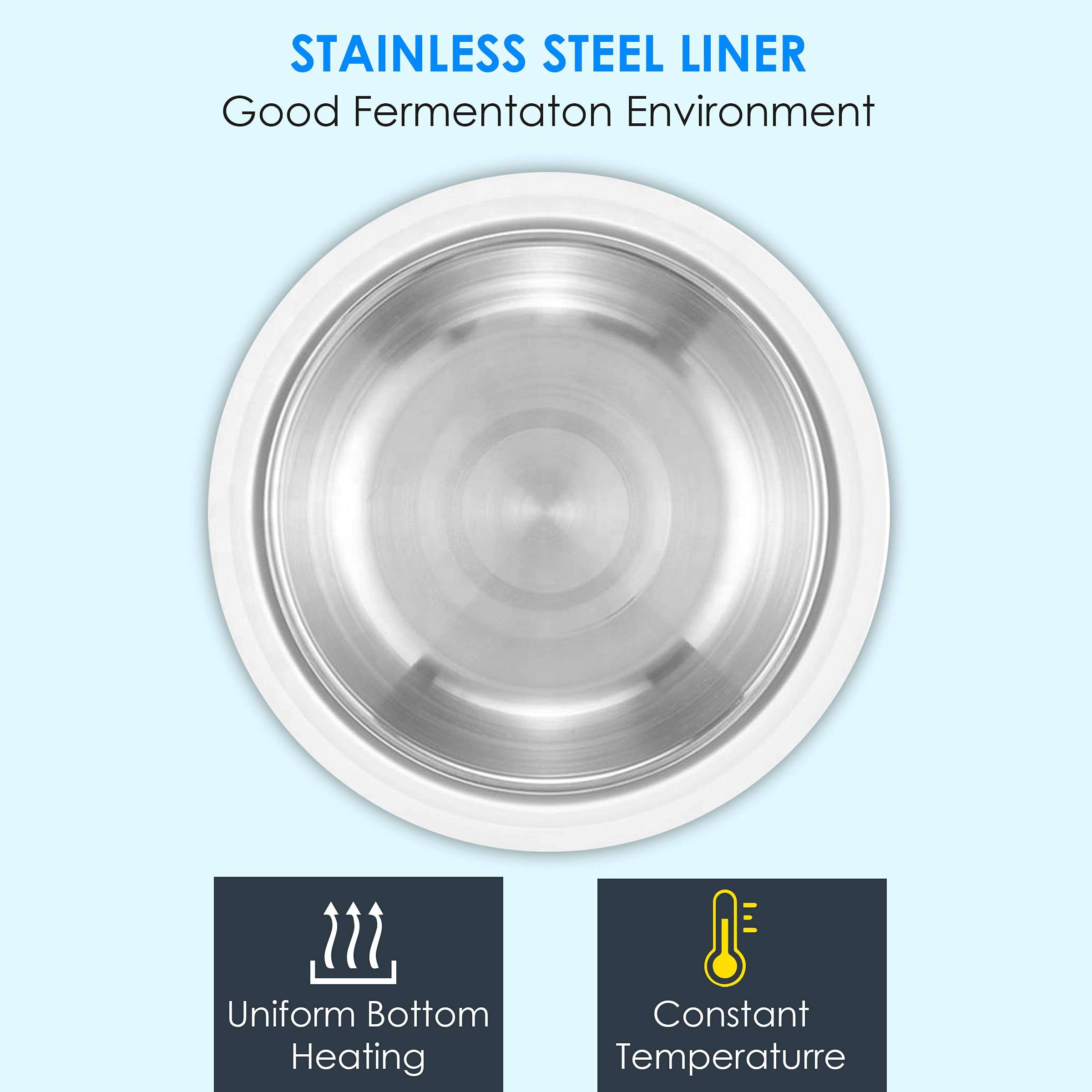 AGARO Classic Portable Yogurt Maker, 1.2L Capacity, Electric, Automatic, Grey and White. 5