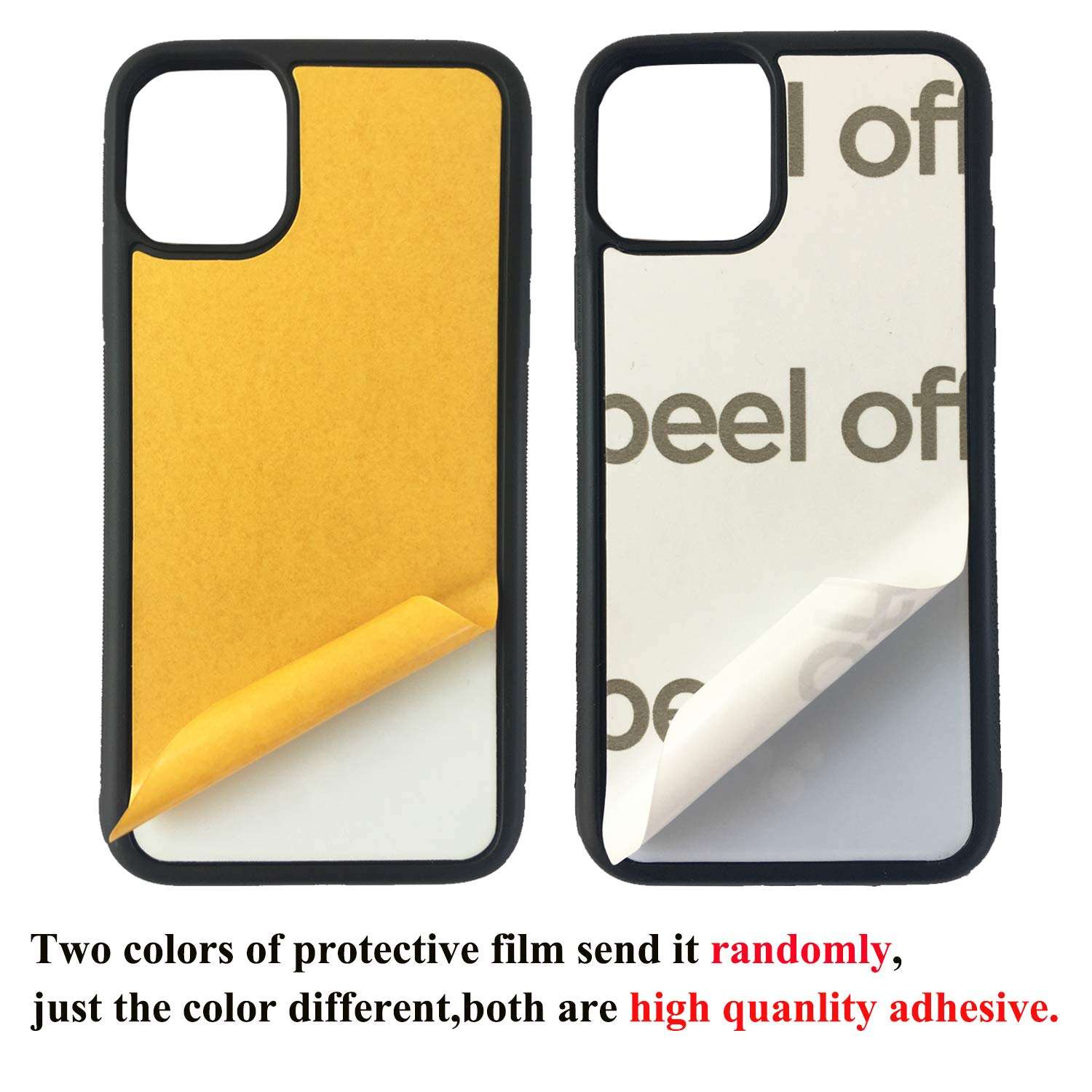 JUSTRY 10 PCS Sublimation Blanks Tempered Glass Back Cover Wireless Charging + TPU Soft Rubber Phone Case Compatible with Apple iPhone 11 6.1 Inch (2019) Printable Phone Case DIY Heat Press Slim Case 2