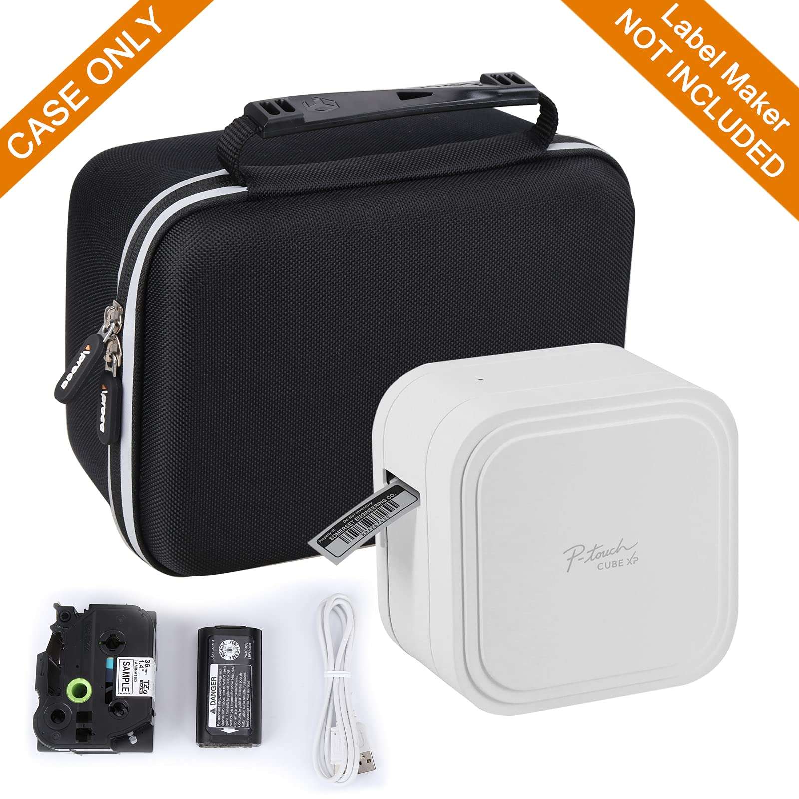 Aproca Hard Travel Storage Case, for Brother P-Touch Cube XP Label Maker PT- P910BT 4