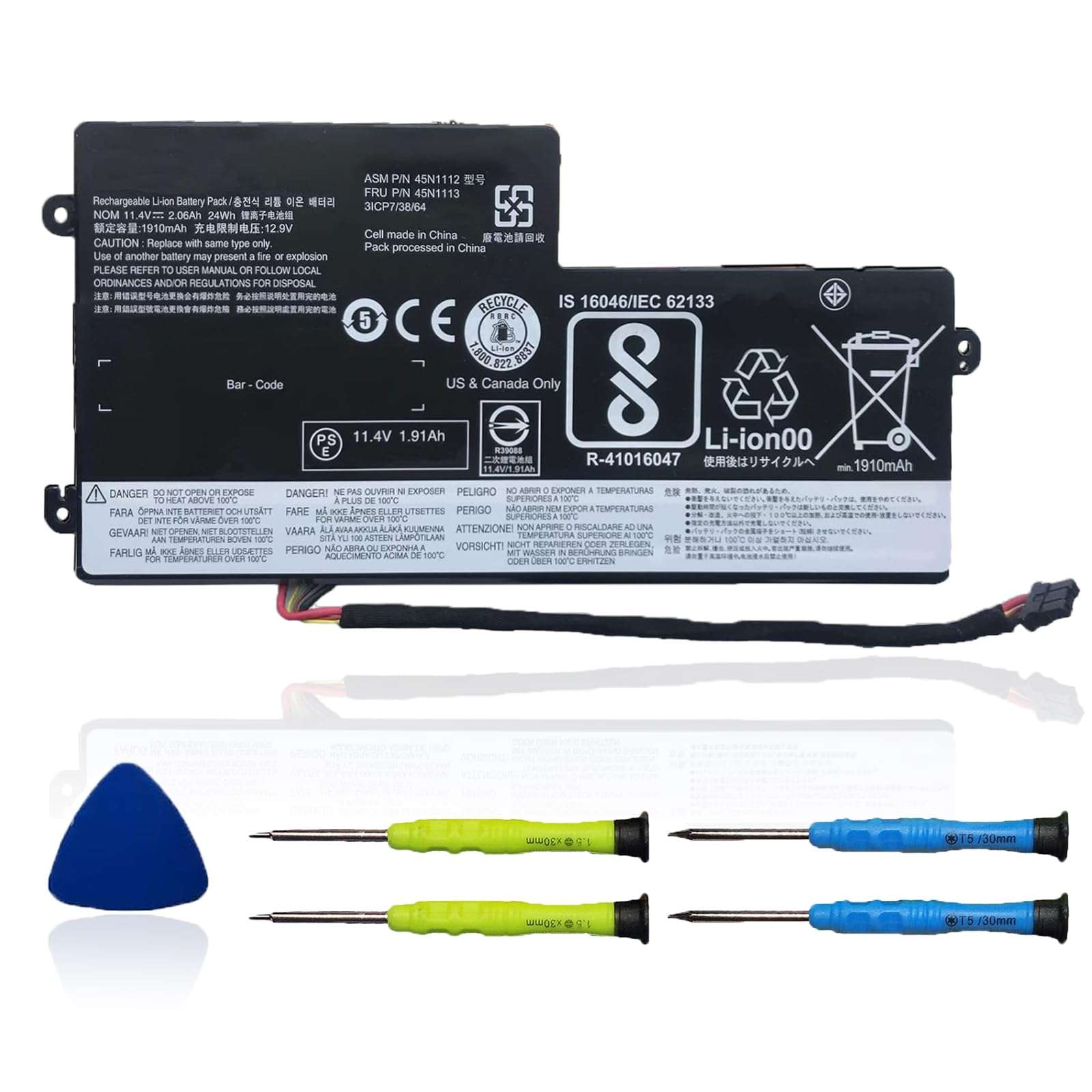 OUWEE 45N1112 Laptop Battery Compatible with Lenovo ThinkPad A275 T440 T440S T450 T450S T460 X230S X240 X240S X250 X260 X270 Series Internal 45N1113 45N1111 01AV459 45N1109 45N1110 45N1773 11.4V 24Wh 1