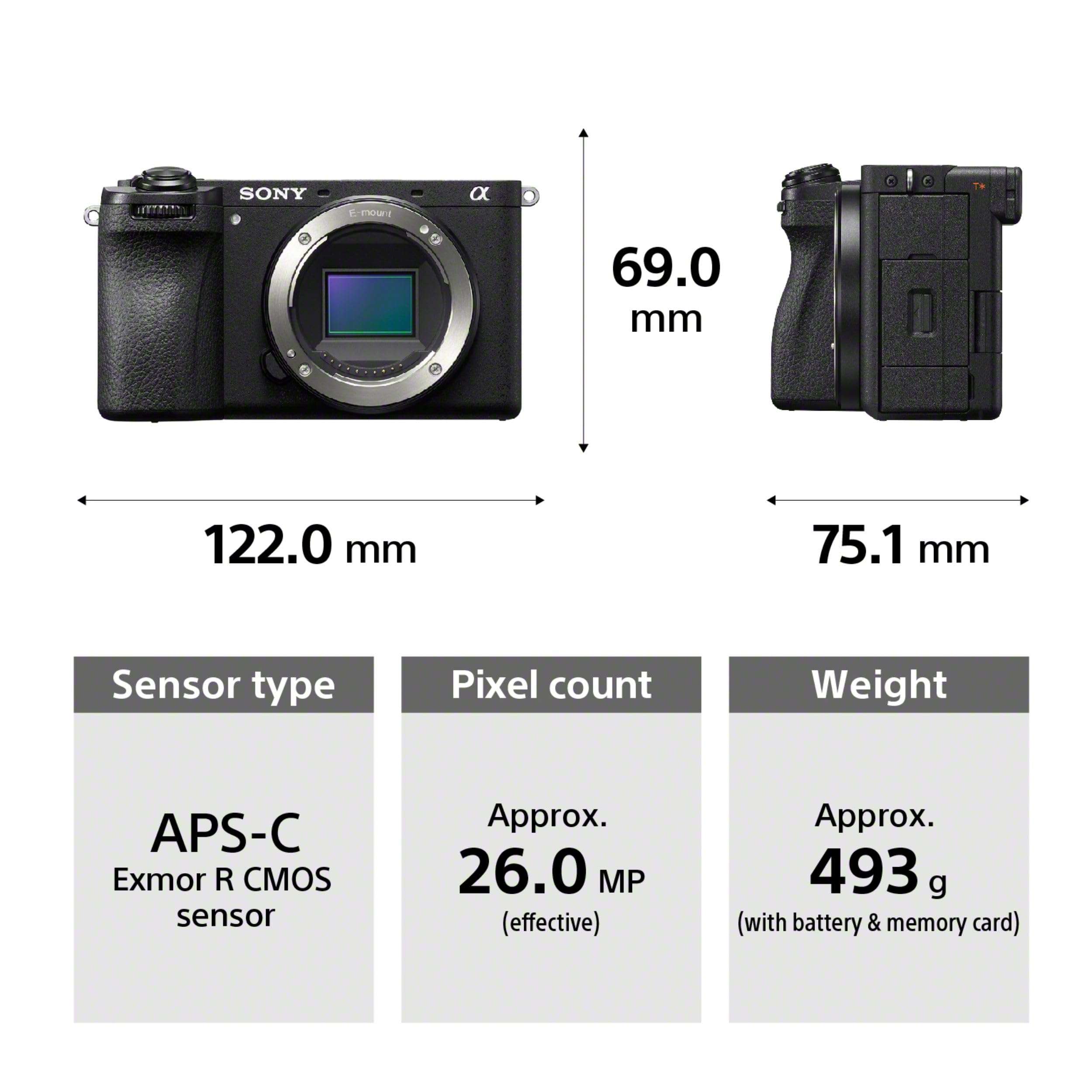 Sony Alpha ILCE-6700M APS-C Interchangeable-Lens Mirrorless Camera (Body + 18-135 mm Power Zoom Lens) | Made for Creators | 26.0 MP | Artificial Intelligence based Autofocus | 4K 60p Recording - Black 4
