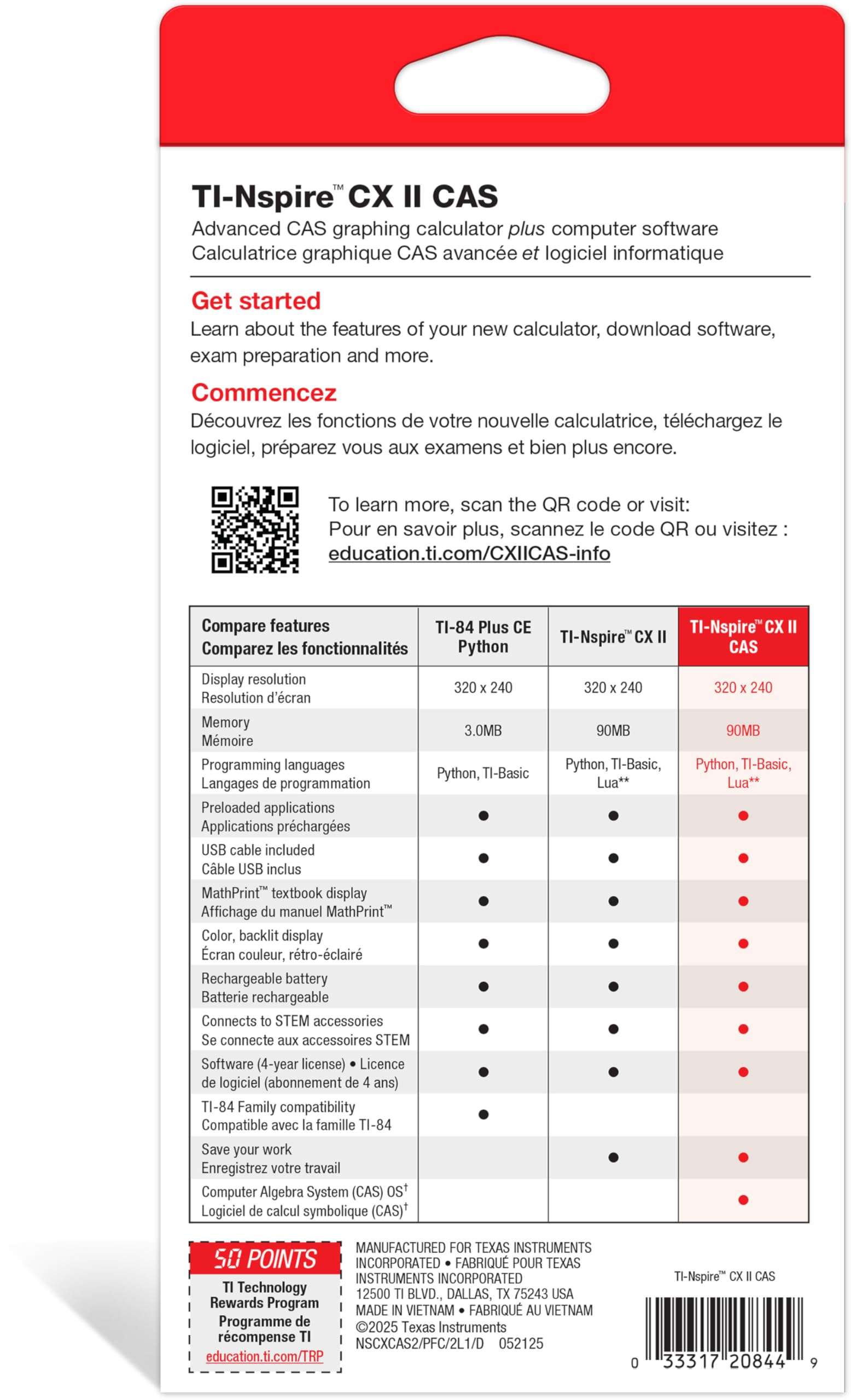 Texas Instruments TI-Nspire CX II CAS Color Graphing Calculator with Student Software (PC/Mac) 4