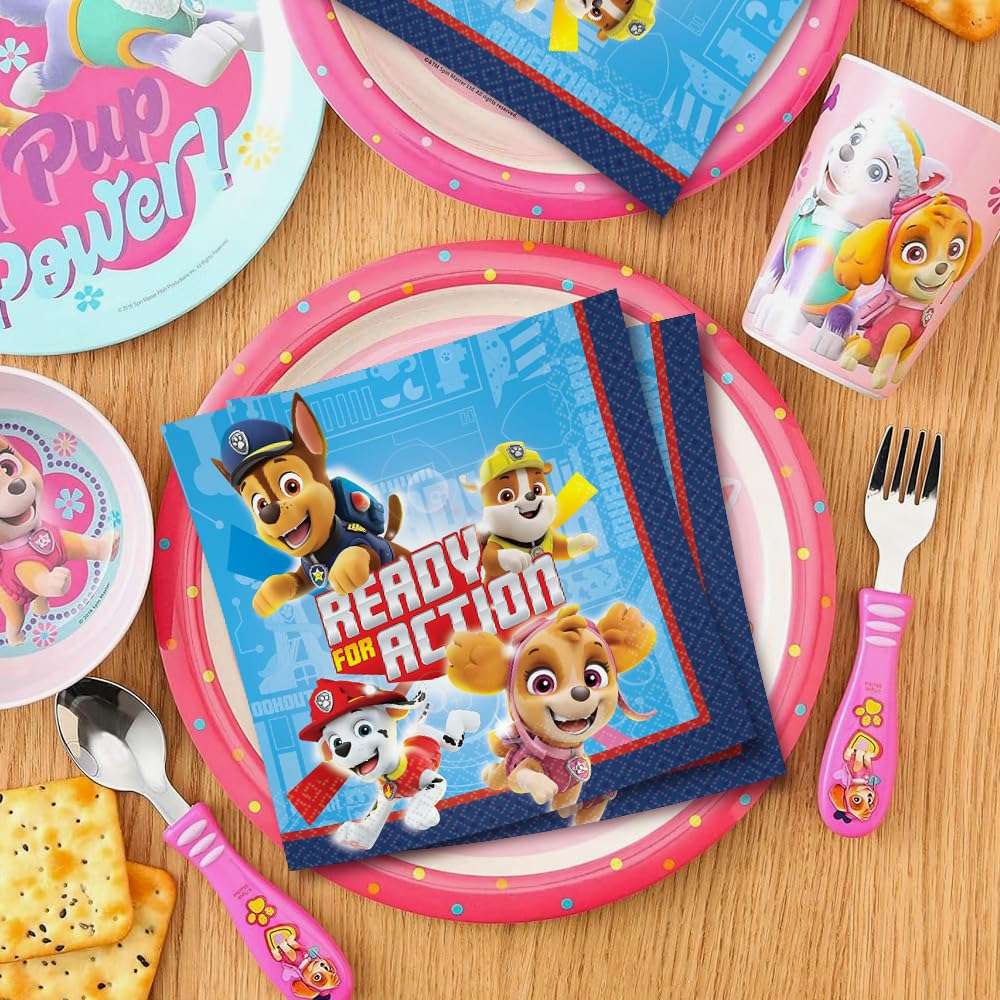 Paw Patrol Adventures Beverage Paper Napkins - 5" x 5" (Pack Of 16), Vibrant & Fun Serviettes - Perfect For Birthdays, Themed Parties & Celebrations 4