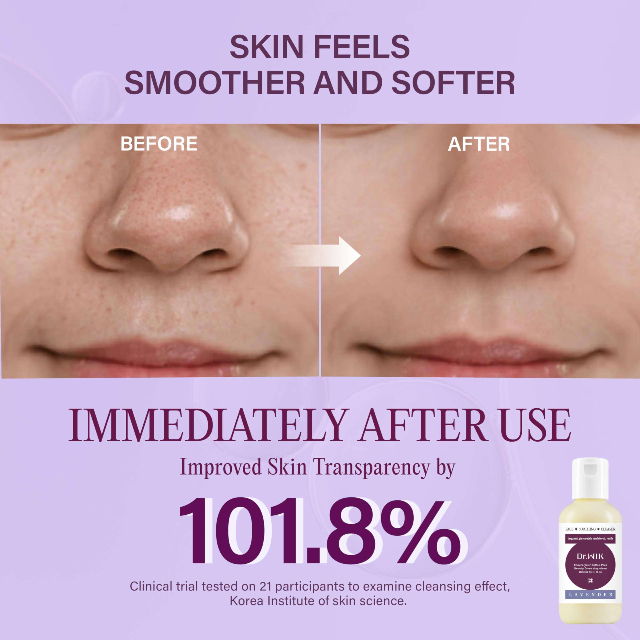 DR. WIK Gluthathione Michellar Gel Facial Cleanser For Sensitive Skin With Hyaluronic acid, Tea Tree And Vitamin | Korean Skin Care Face Wash For Radiant Skin | Hydrating Face Cleanser - 2.87 Fl Oz 6