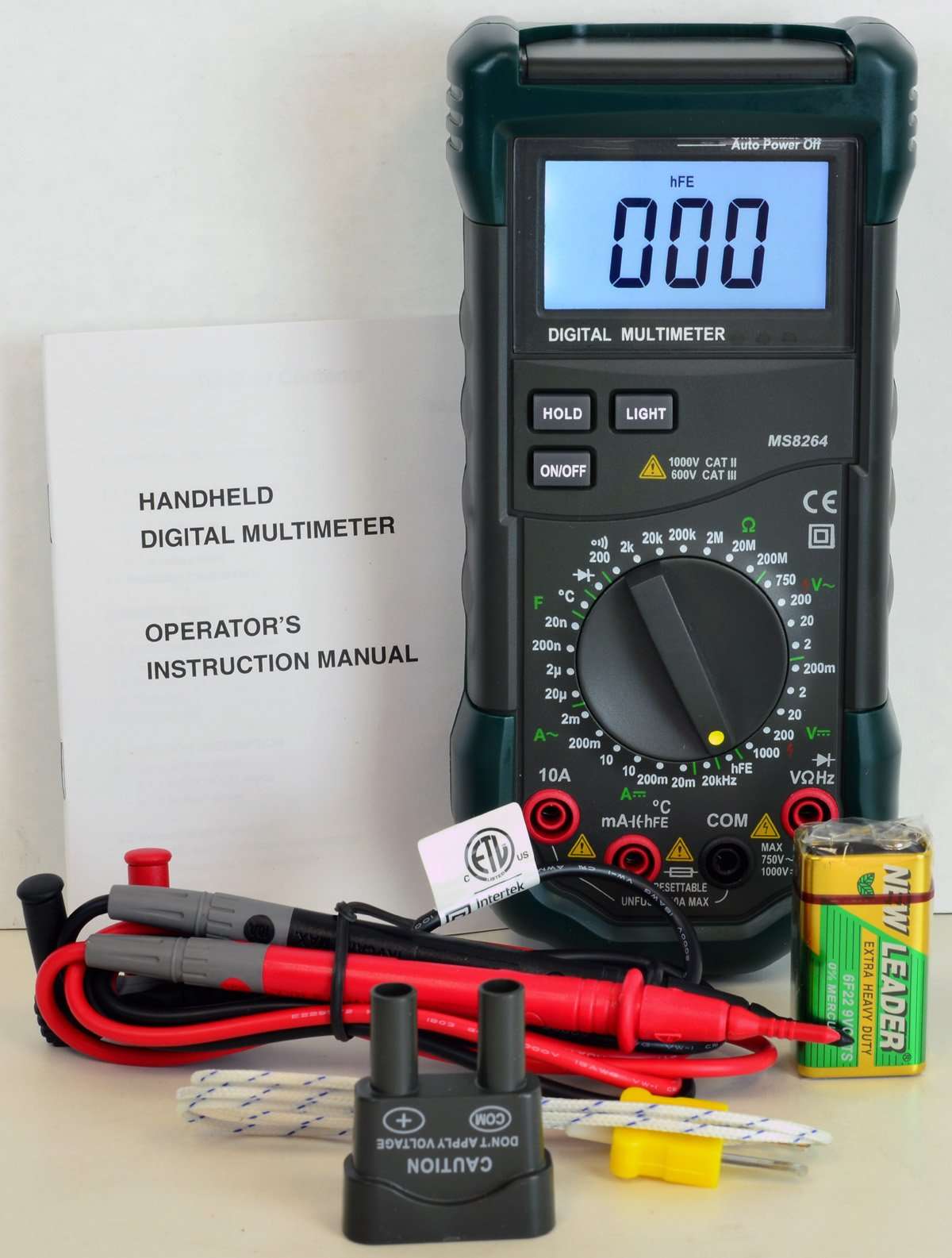 Mastech MS8264 Backlit 30-Range Digital Multimeter with Temperature Measurement (01DMMS8264) 4