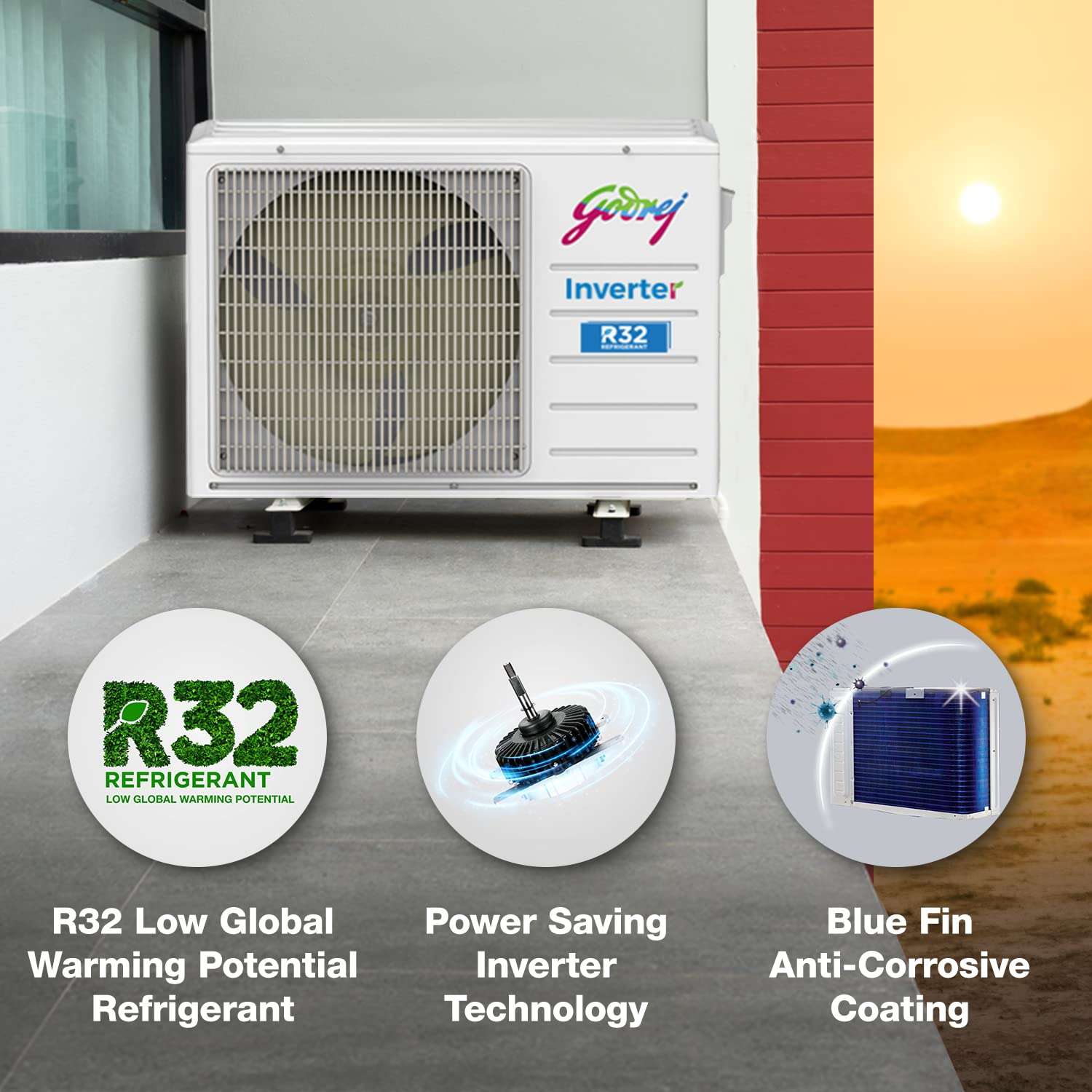 Godrej 1.5 Ton 3 Star Hot & Cold Inverter Split AC Model 2023 (100% Copper, AC 1.5T SIH 18ITC3-WWR, White) 3