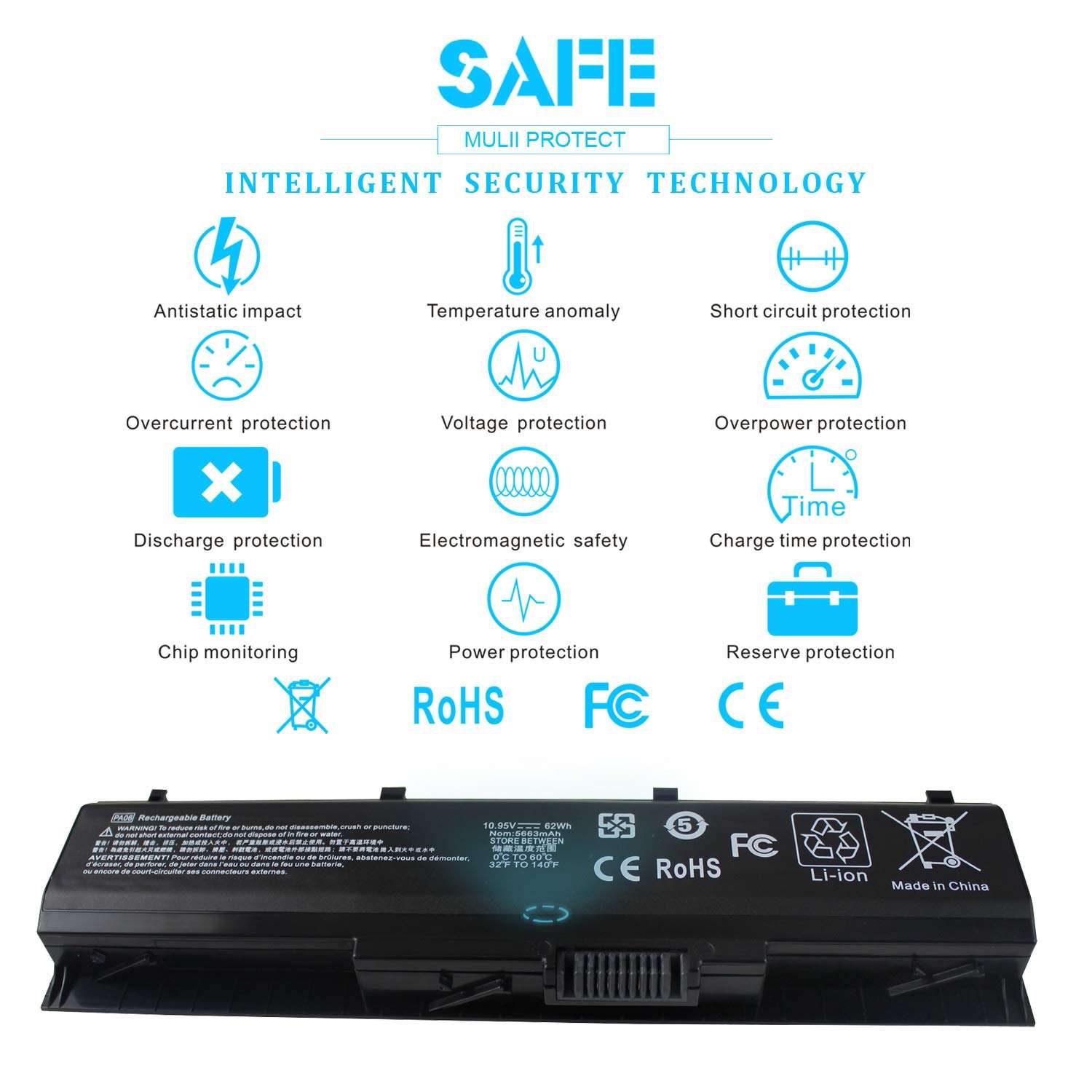 PA06 849911-850 Laptop Battery for HP Omen 17 17-w 17-ab200 17t-ab00 Series 17-w053dx 17-w253dx 17-w033dx 17-ab011nl 17-w000 17-w200 849571-221 849571-241 849571-251 PA06062 HSTNN-DB7K TPN-Q174 HQ-TRE 6