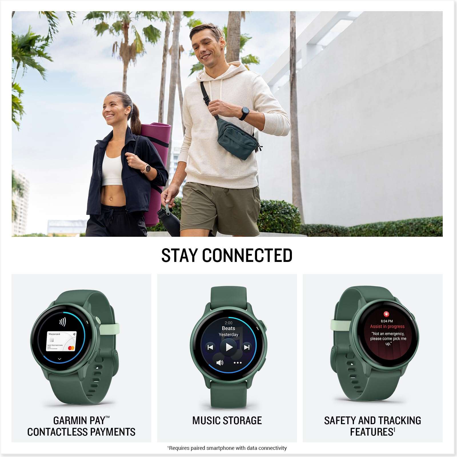 Garmin Vivoactive 6 Smartwatch Metallic Jasper Green with Jasper Green Band Best Fitness GPS Smart-Watch with AMOLED Display, 11-Day Battery, Advanced Activity Tracking Watch Bundle for Men &Women 5