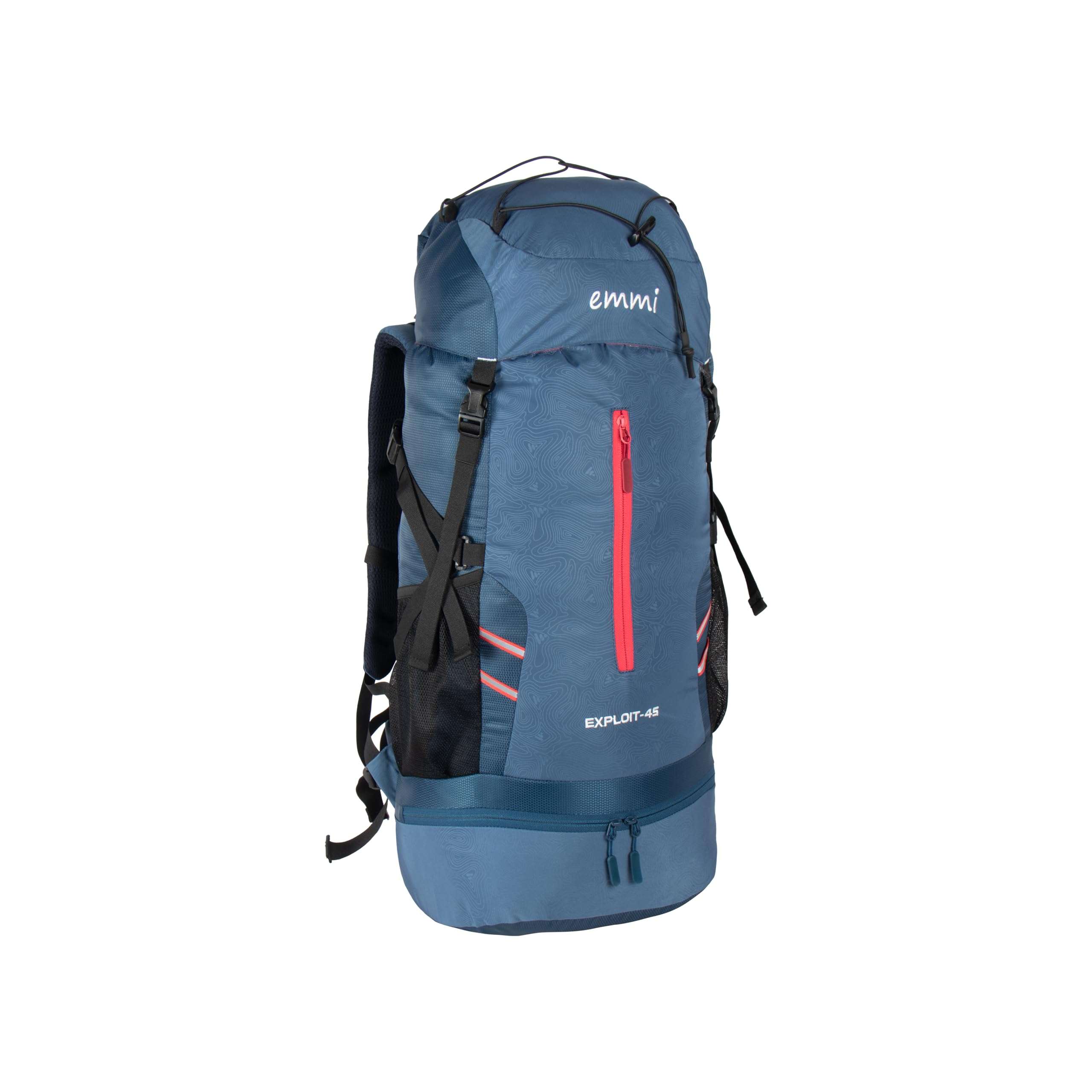 Emmi Exploit Backpack for Men and Women 45 L | Travel Bags for Camping and Hiking | Lightweight Outdoor Backpack With Water Bottle Holder |Stylish and Adjustable Travel Rucksacks | 18 Months Warranty 3