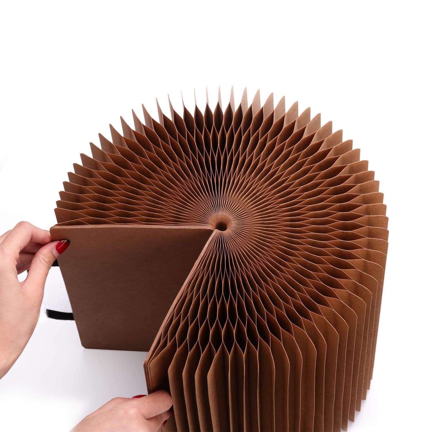 Home Round Stool Foldable Brown - 13.8inch Heigh with Felt Cushion, Space-Saving Dressing Room Chair Seat Small - Fabulous Presents for Family, Friends’ New House 6