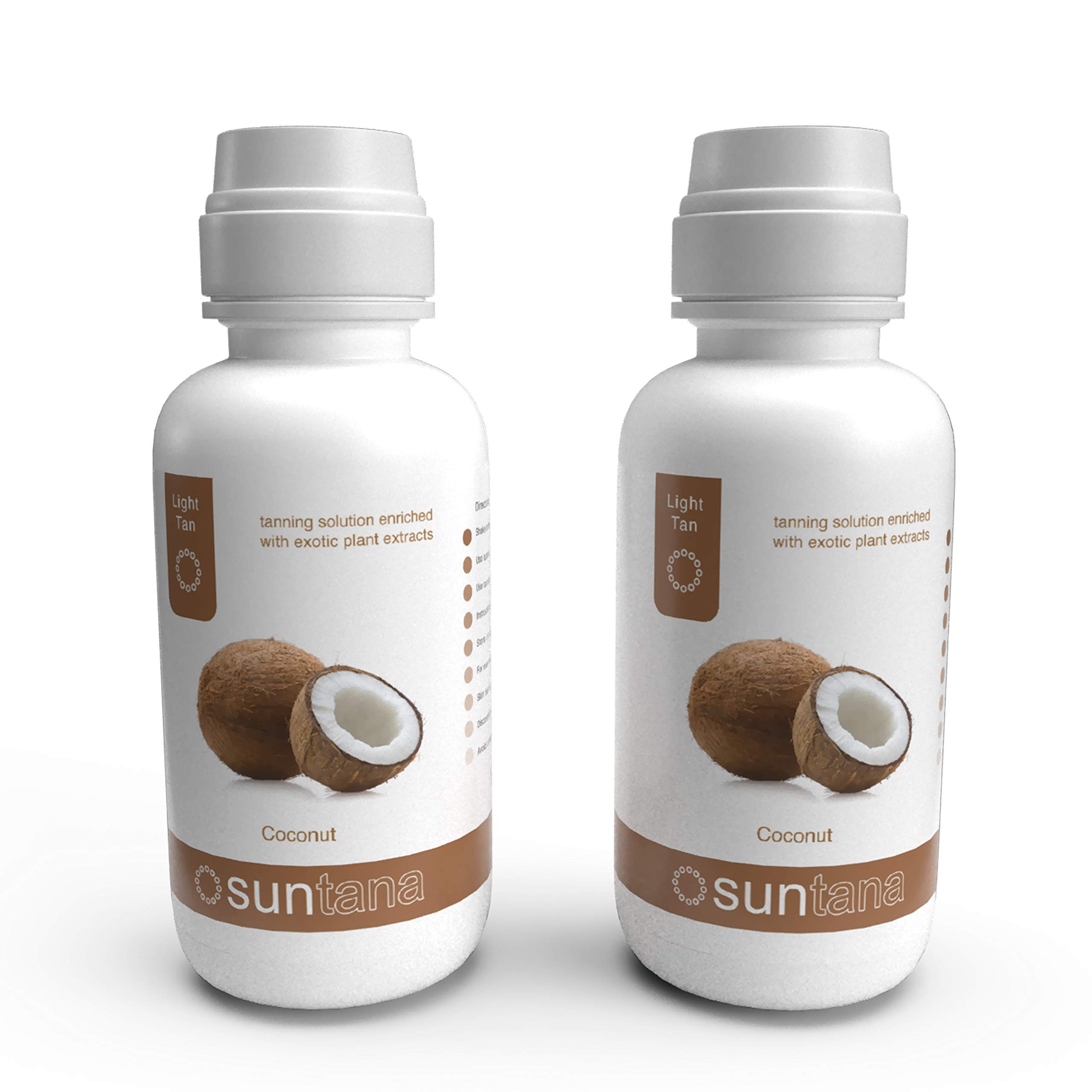 Suntana Spray Tan Coconut Fragranced Sunless Spray Tanning Solution, Light Tan, 8% DHA - 16oz