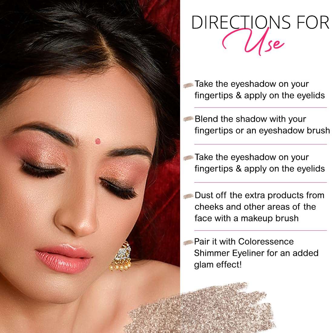 Coloressence Ultra Graphic Eyeshadow | 14 Shimmery Eyeshadow Shades With Glittery Effect | Long Lasting and Crease Resistant Finish | Eyeshadow Brush FREE - Emerald Elan 6