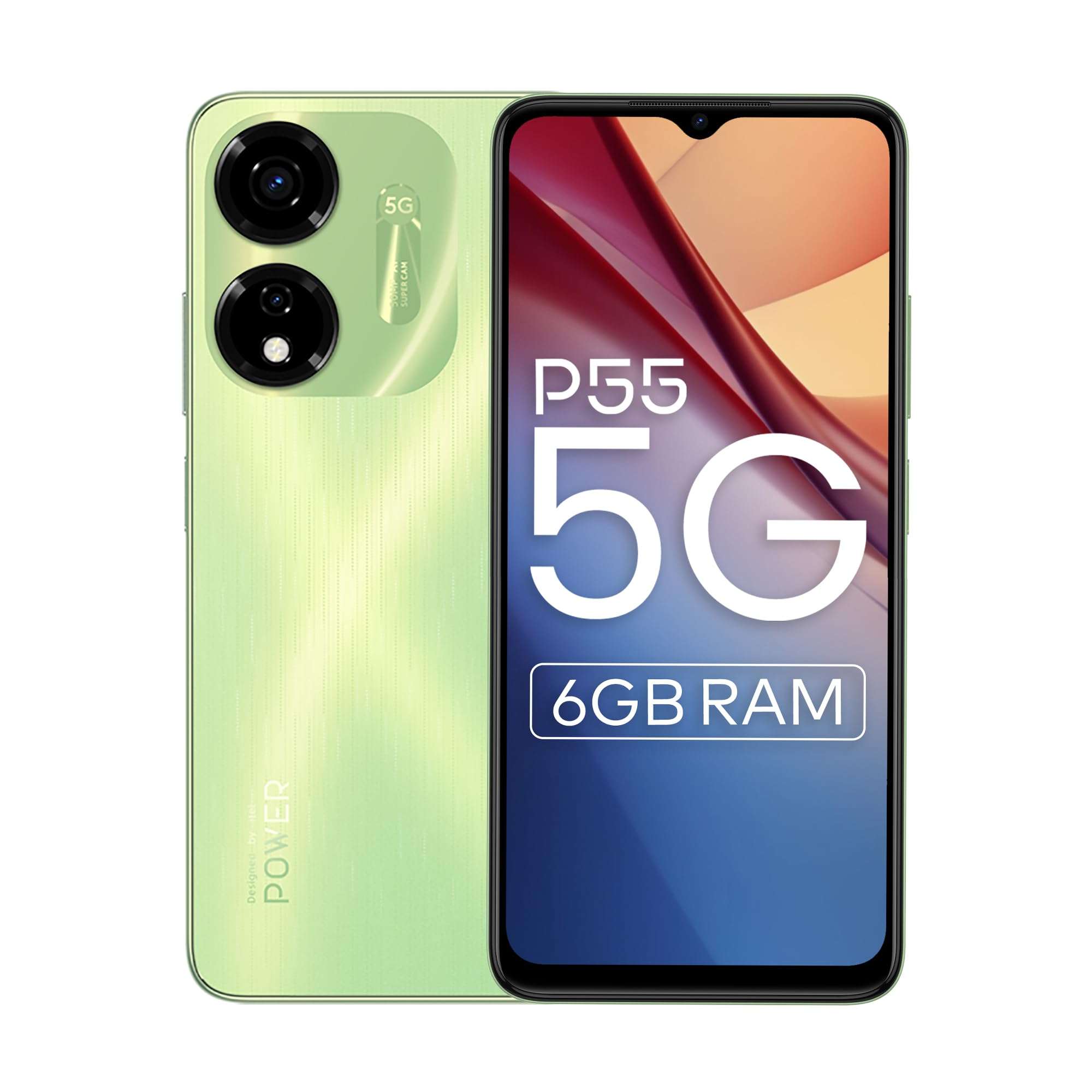 itel P55 5G (6GB RAM, 128GB ROM) upto 12GB RAM with Memory Fusion | Dimensity 6080 | 50MP AI Dual Rear Camera | 5000mAh Battery | 2 Years Warranty | Mint Green 1