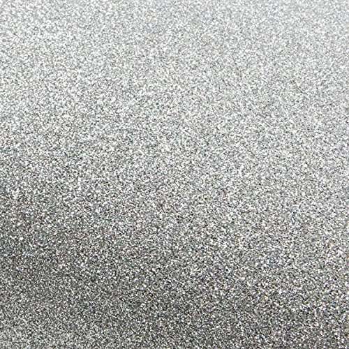 ROSEROSA Peel & Stick Glitter Sand Crafting Tape Self-Adhesive Covering Countertop Border Sticker (Silver : 3 inch X 5 Yard) 1