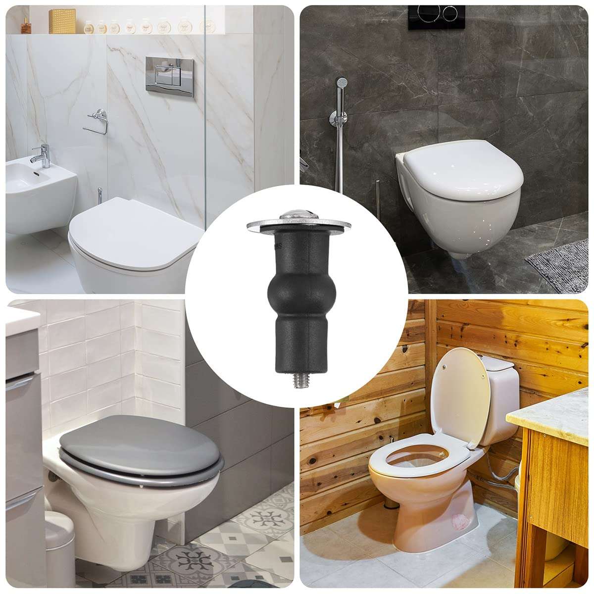 6pcs Toilet Screw Toilet Seat Cover Bolt Toilet Seat Screws Toilet Seat Fixing Accessories Toilet Seat Fixing Screws Toilet Seat Replacement Bolt Toilet Seat Fixed Accessories 5