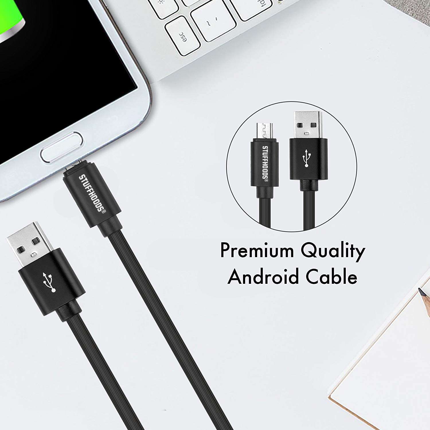 Fast Charger For XOLO Era 2X / Xolo Era 2 X Charger Original Adapter Like Mobile Charger | Power Adapter | Wall Charger | Fast Charger | Android Charger | Battery Charger Hi Speed Travel Charger With 1 Meter Micro USB Charging Data Cable (2.4 Amp, Black) 5