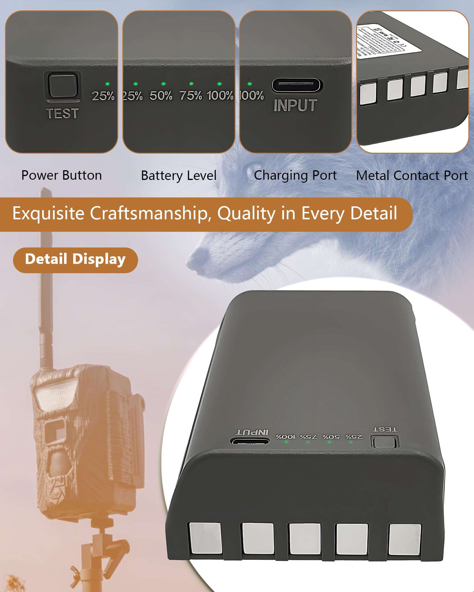 ROYEUEU Rechargeable Battery Pack for Stealth Cam: 2 Pack Lithium Batteries Replacement Compatible with Stealthcam Fusion Deceptor Connect Max Series Flashback Cellular Trail Camera 3