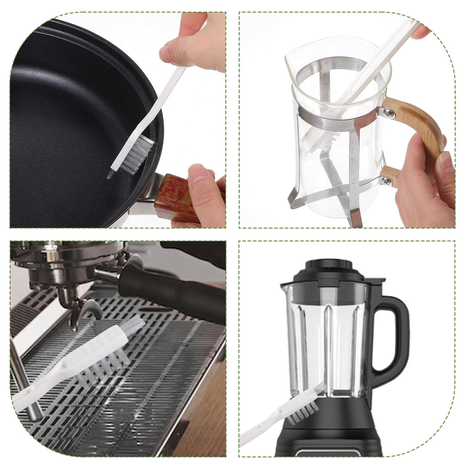 Yuanchu 3Pcs Juicer Cleaning Brushes, Soy Milk Maker Deep Clean Brush Crevice Cleaning Tool Set for Bottle Bottom Toaster Sink Tile Small Cleaning Supplies Gadgets for Kitchen Appliances 4
