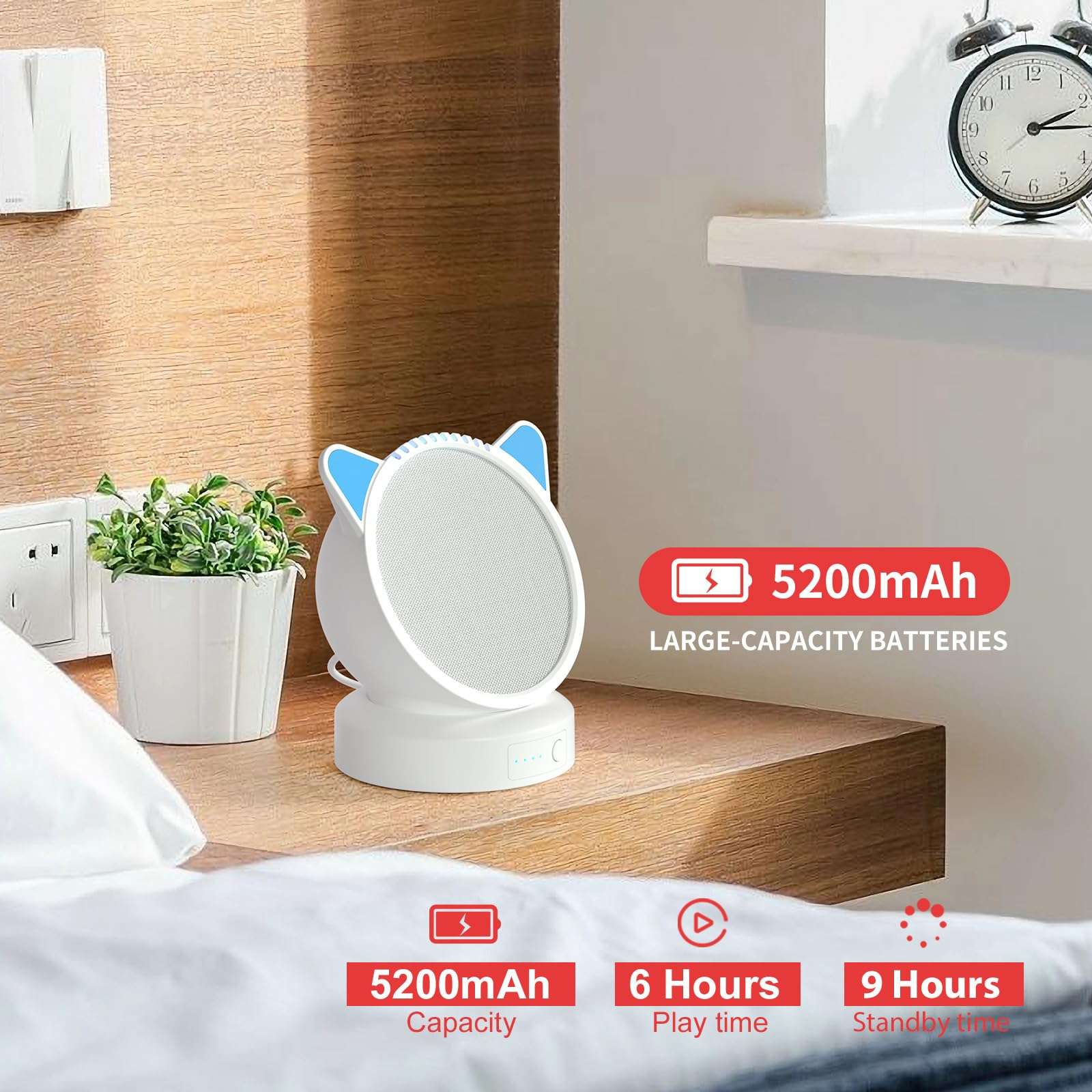 Liboer Echo Pop Battery Base Portable Charging Base for Echo Pop and Xiaodu Speaker, Echo Pop Battery Base with Protective Case (White) 5