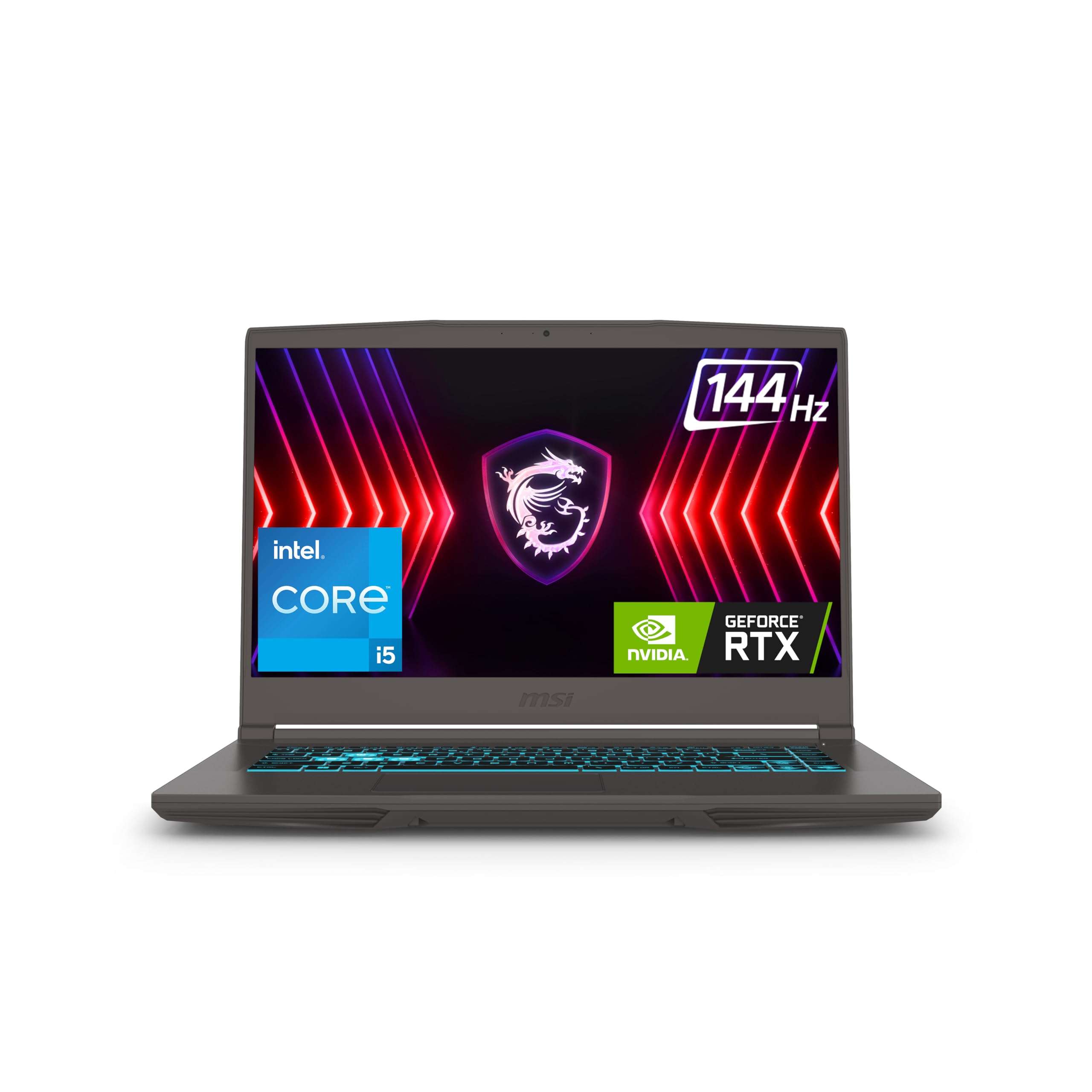MSI Thin 15, Intel Core i5-12450H, 40CM FHD 144Hz Gaming Laptop(16GB/512GB NVMe SSD/Windows 11 Home/NVIDIA GeForce RTX 2050, Cosmos Gray/1.86Kg), B12UCX-1695IN 1