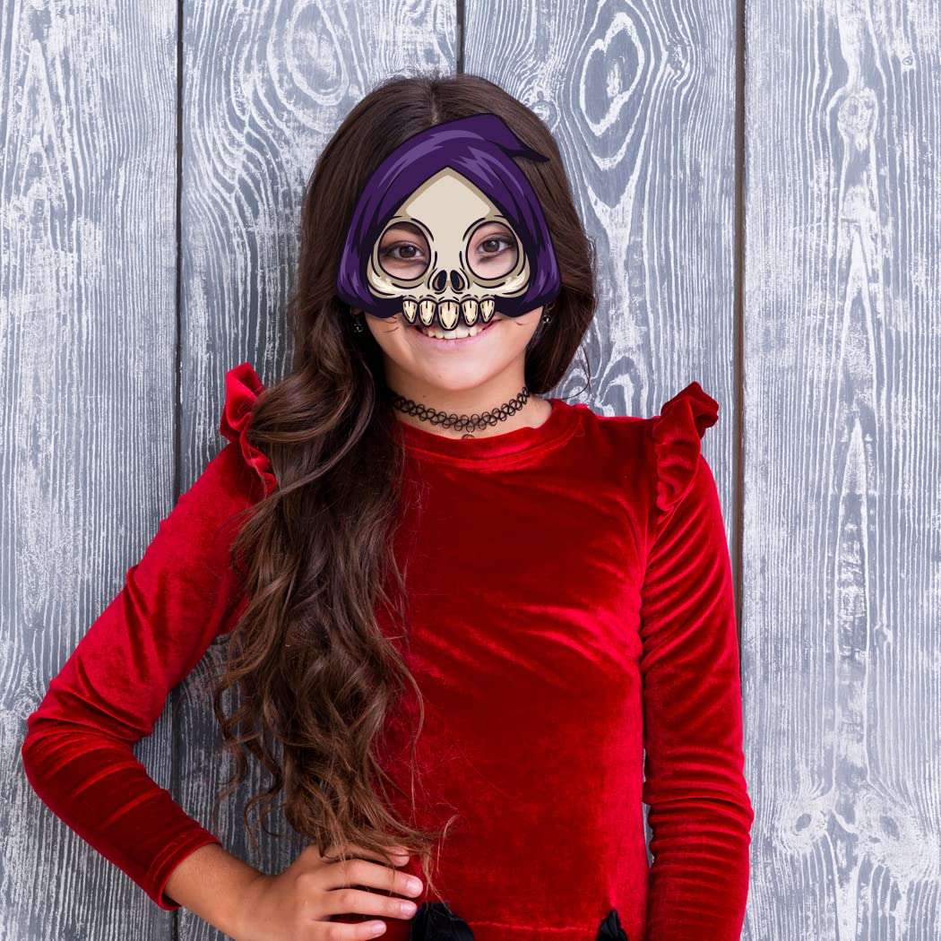 Festiko® Halloween Theme Eye Masks (42 Pcs), Halloween Theme Party Supplies, Return Gifts for Kids, Halloween Theme Party Items,Grip Reaper Eye Masks for Kids 5