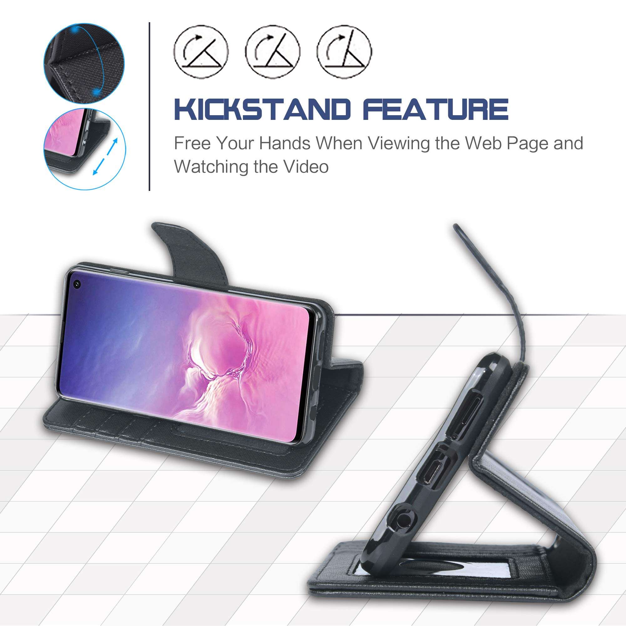 Arae Case for Samsung Galaxy PU Leather Wallet Case Cover (S20-6.2 inch, Rose Gold) 6