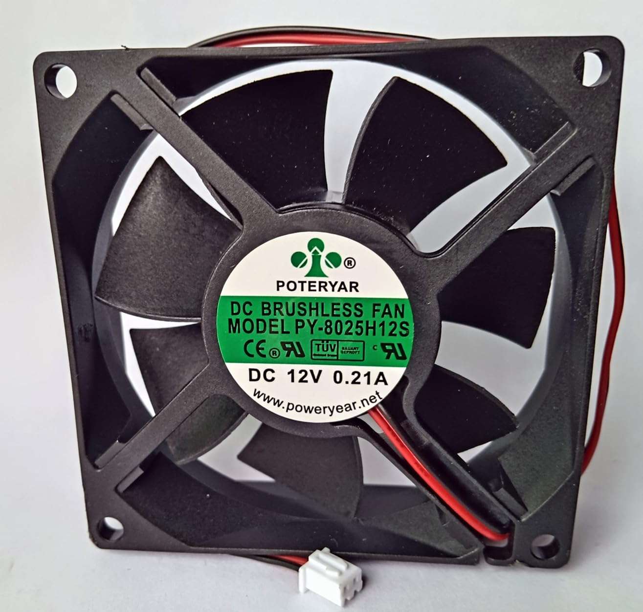 New PY-8025H12S 12V 8CM Fan PY-8025H12S 12V 0.21A 80×80×25mm Cooling Fan 1