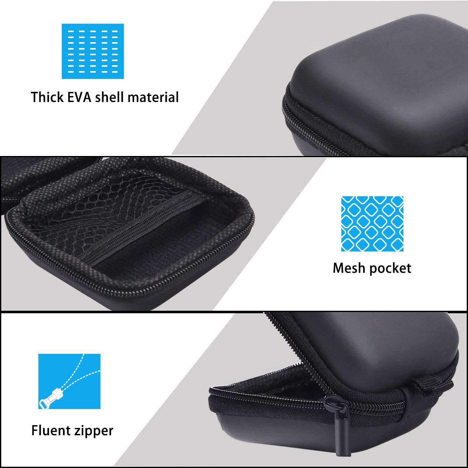 SUNMNS Earphone Case Headphone Storage Bags Compatible with Earbuds, Sport Headphone, 7 Pieces 5