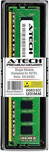 A-Tech 4GB for Intel Xeon E5-2430L (1 x 4GB) PC3-14900 (DDR3-1866) ECC Unbuffered UDIMM 240-Pin 1Rx8 1.5V Server Memory RAM 2