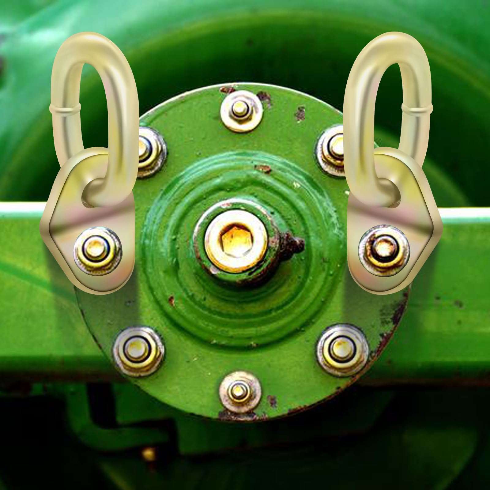 7100 Engine Lift Bracket 5500 lb Capacity Engine Lifting Brackets, Engine Support bar for Using with Engine Hoist Leveler and Lifting Sling Rigging Engine Stand (Gold, Pack 4) 5