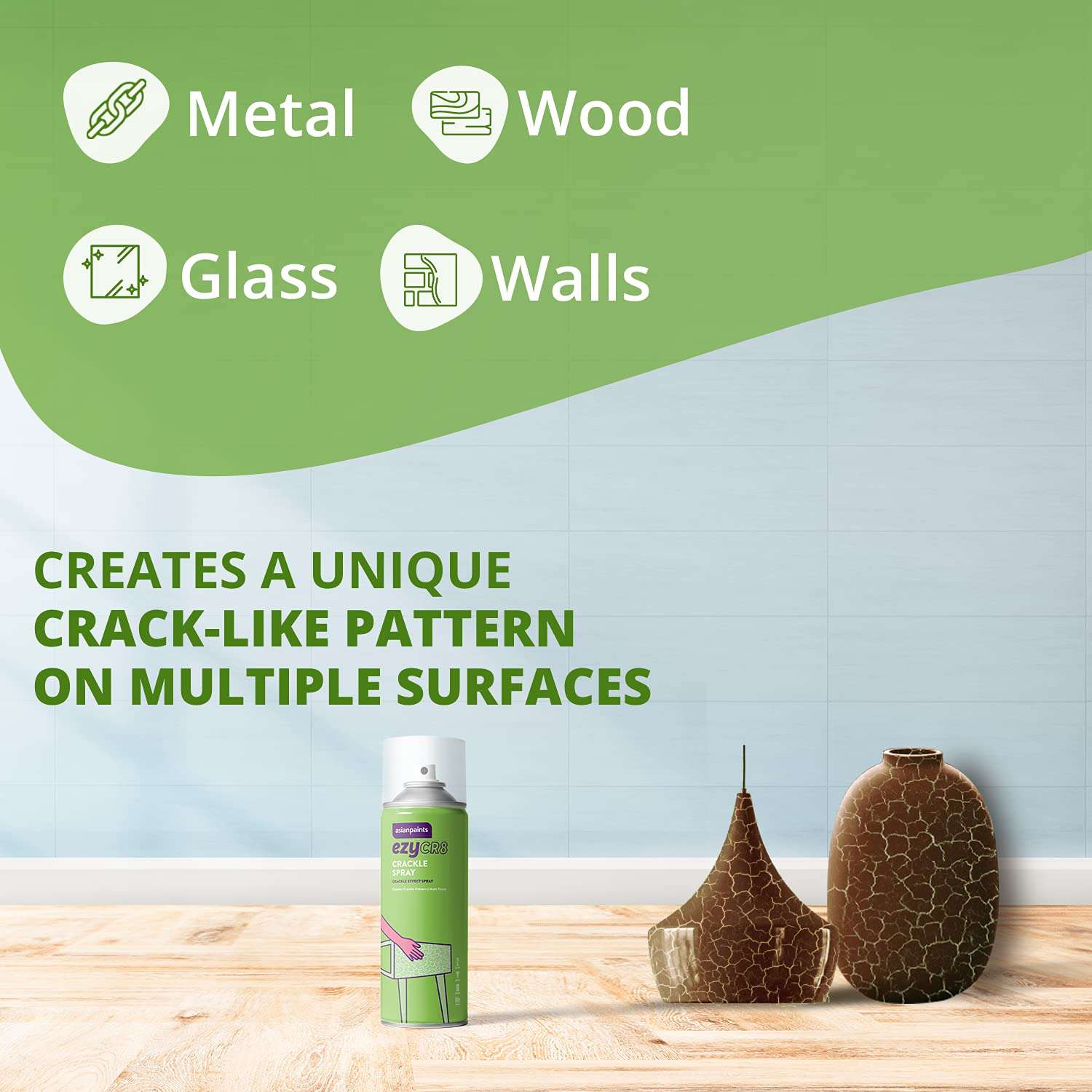 Asian Paints Spray Paint Crackle Effect Spray 125 g (200ml) 3