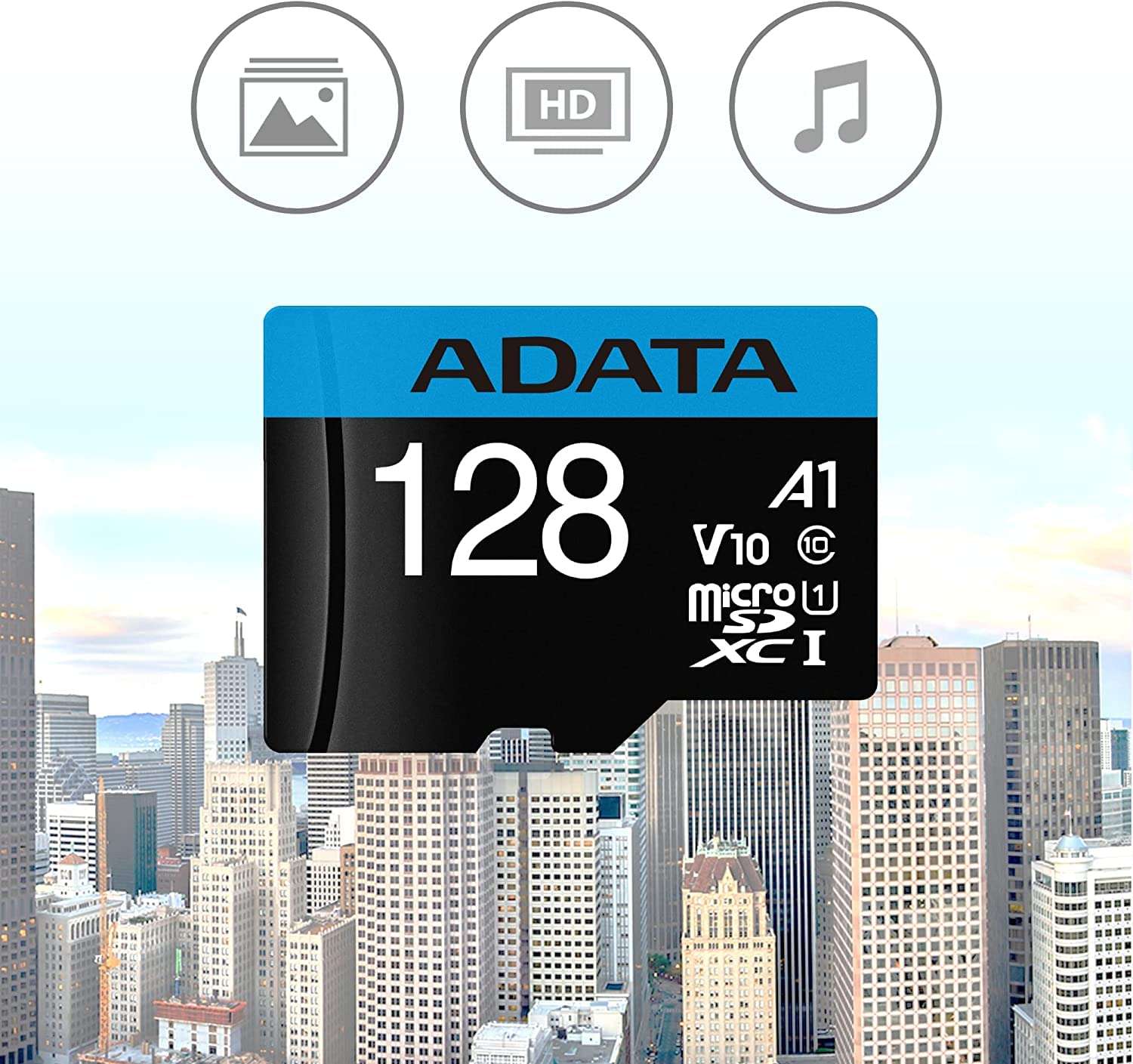 ADATA Premier 128GB MicroSDHC/SDXC UHS-I Class 10 V10 A1 Memory Card with Adapter Read up to 100 MB/s (AUSDX128GUICL10A1-RA1) 3