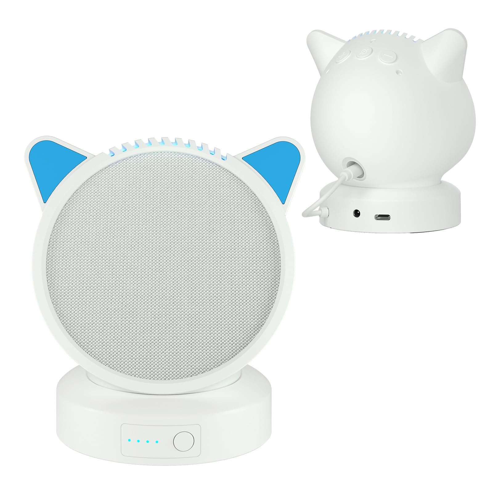 Liboer Echo Pop Battery Base Portable Charging Base for Echo Pop and Xiaodu Speaker, Echo Pop Battery Base with Protective Case (White) 1