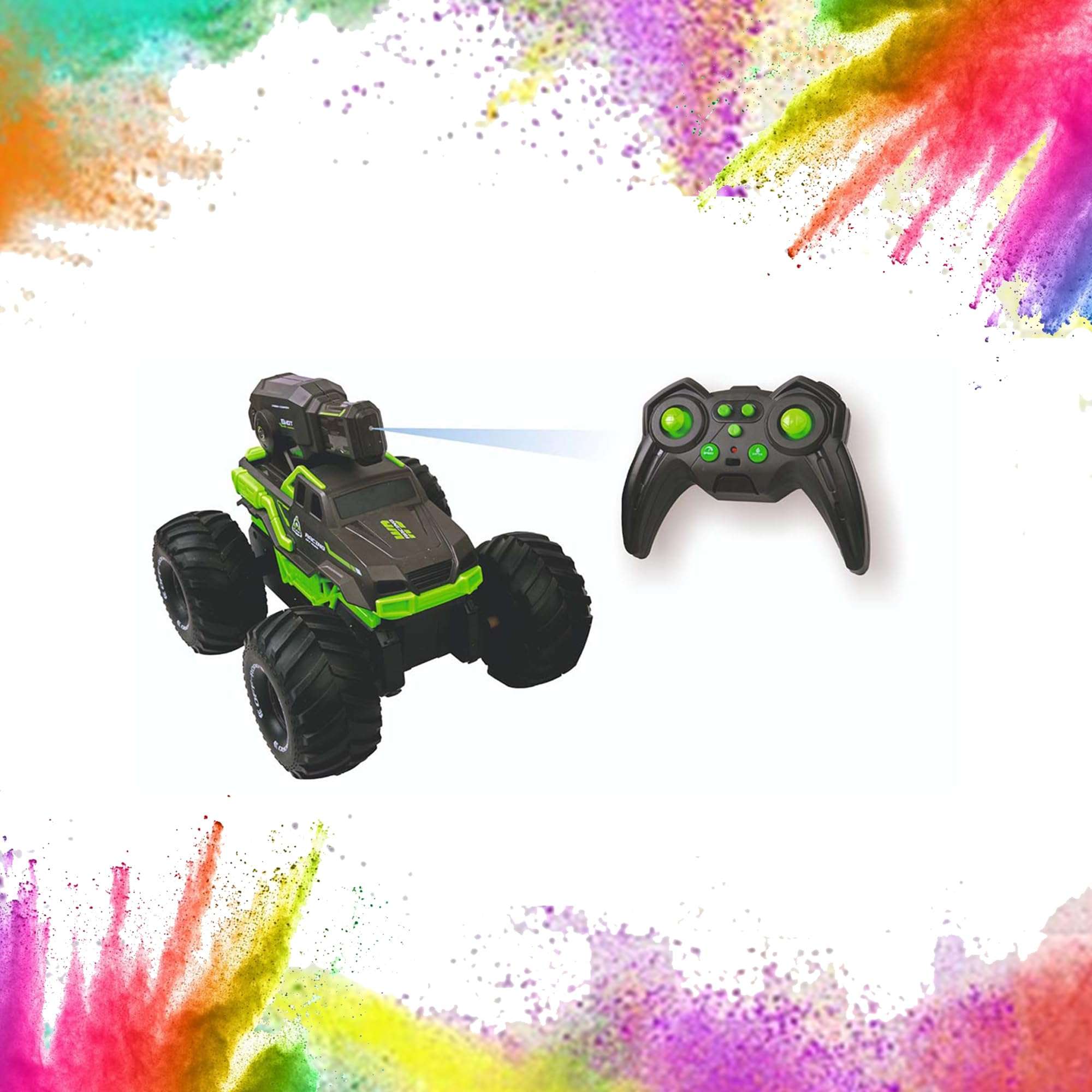 PRINT BHARAT Organic Holi Colour, Soft & Silky Holi Color Powder Easy to Clean and do not Leave Any Stain. Perfect Holi ke Rang for Your Loved Ones (Water Shooting Car)