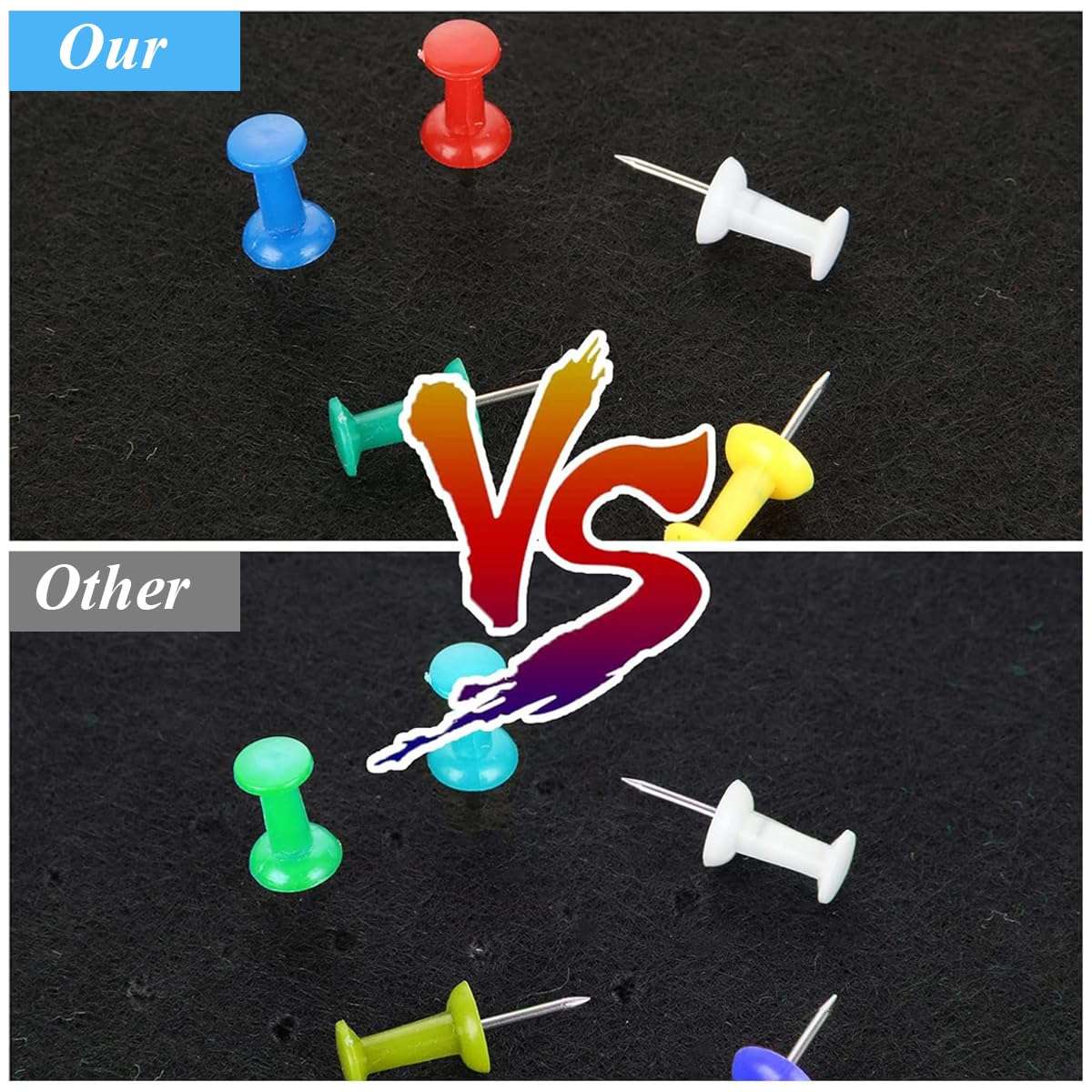 Climberty® 6Pcs Black Felt Bulletin Board, 30x30cm Self-Adhesive Wall Boards with 50pcs Drawing Pins, Felt Message Board for Paste Notes, Photos, Schedules (Black) 5