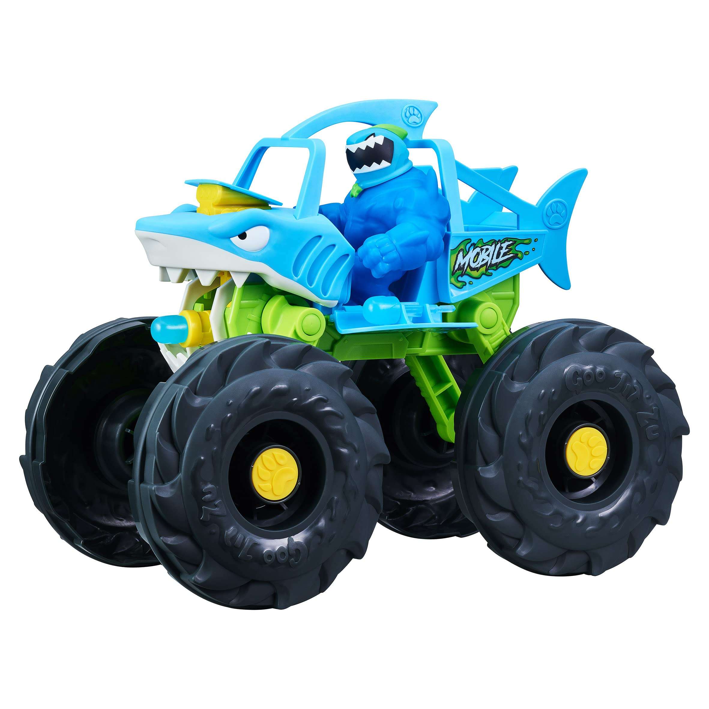 Heroes of Goo Jit Zu "Stretch and Strike Thrash Mobile! Vehicle with Missile Launcher and Stretchy, Goo Filled Exclusive Race Suit Thrash. 1