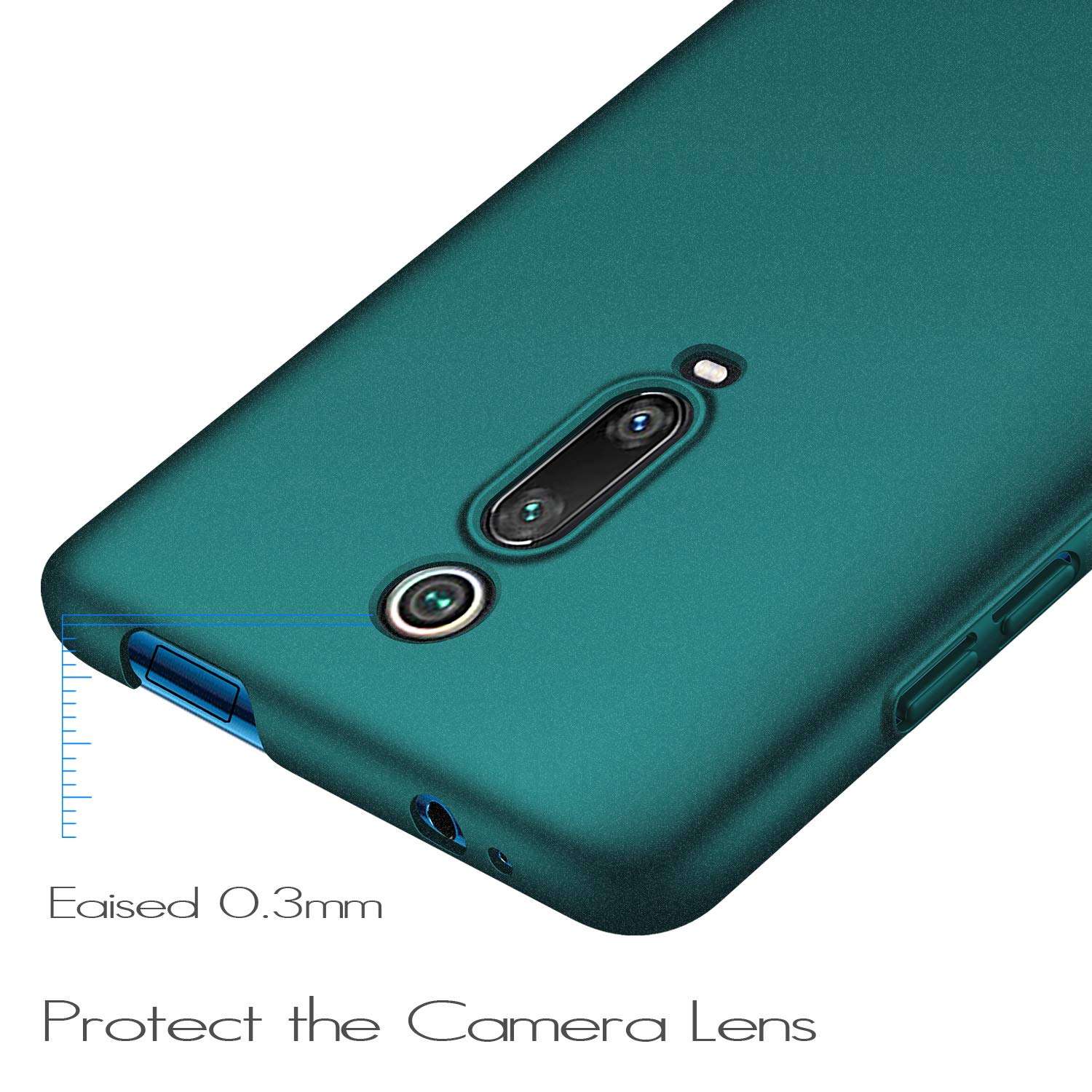 N+A Amosry Compatible with Xiaomi Mi 9T/9T Pro Case, Slim Case, Thin and Light, for Xiaomi Mi 9T/9T Pro (Green) 5