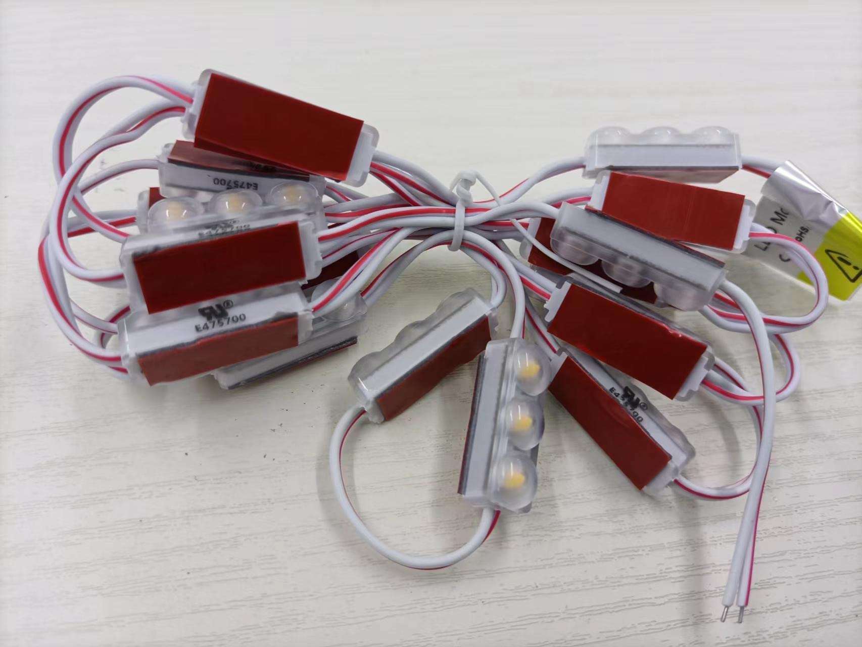 Q QINGCHEN Mini LED Module DC12V 3000K Warm White 0.5W Waterproof with Power Supply 6