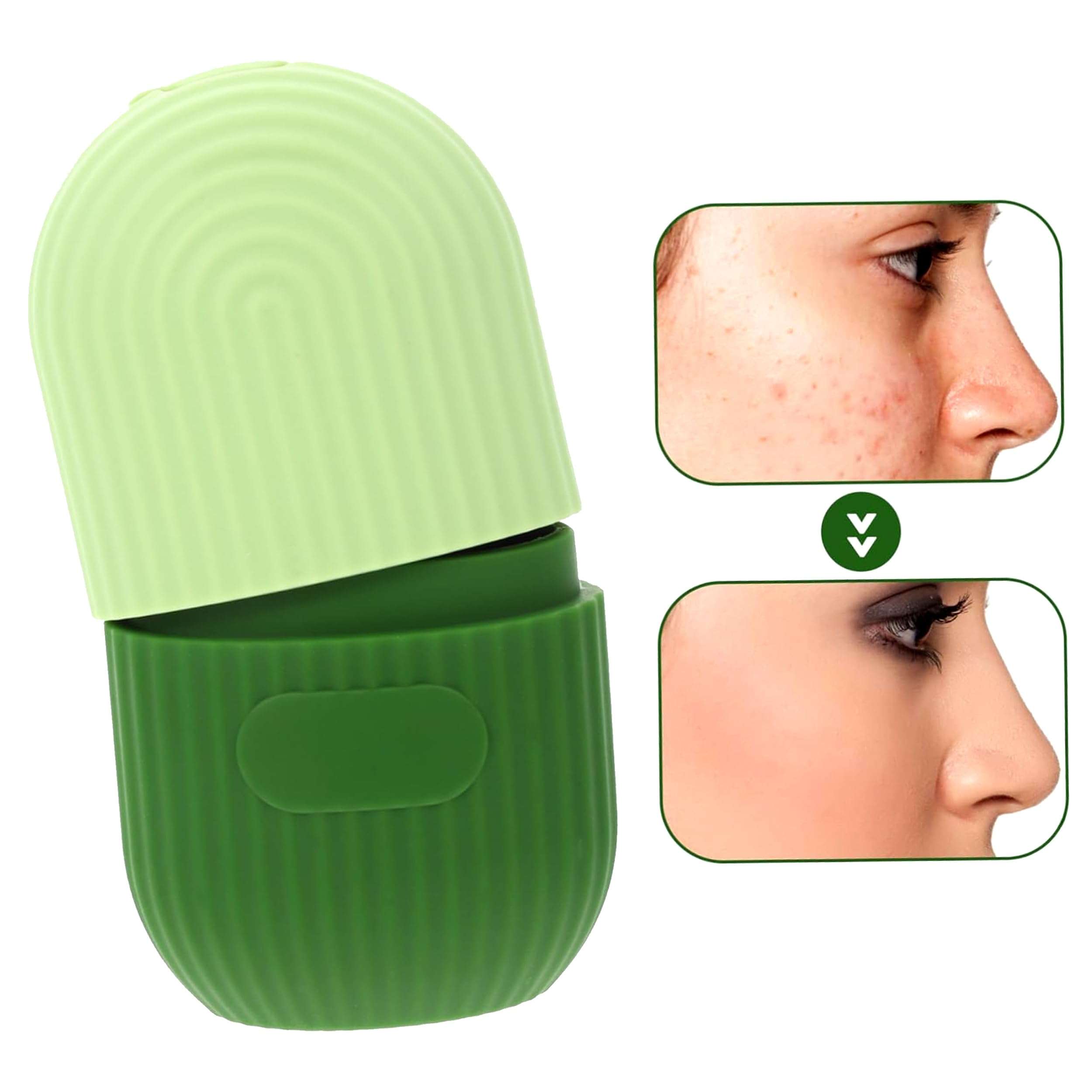 RIXTEC Ice Roller For Face, Neck and Body | With Aloevera & Cucumber Ice Roller Mixer 30ml | Ice Cube Facial Roller Kit l For Skin Moisturizing & Soothing 3