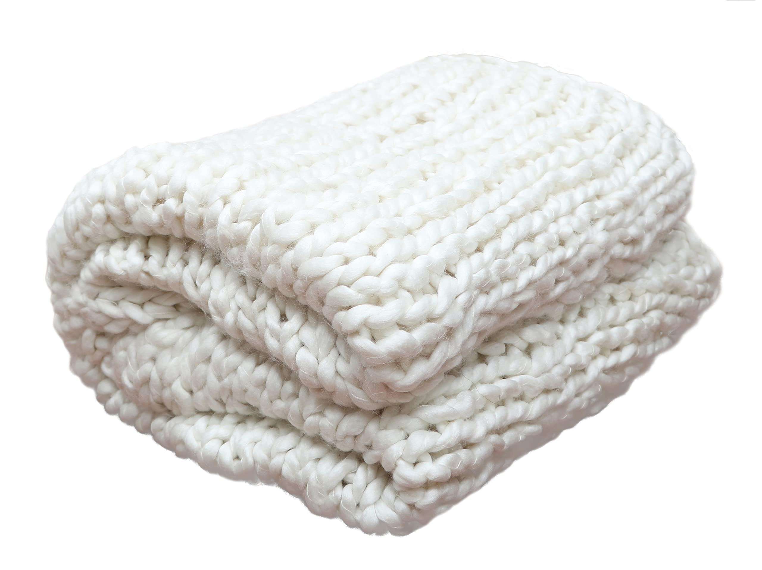 THE HOME TALK Beautifully Knitted and Textured Blanket | Very Soft and Premium Wool | Snuggle up Any time in This Luxurious All-Season Blanket | Lightweight Cozy Blankets 3