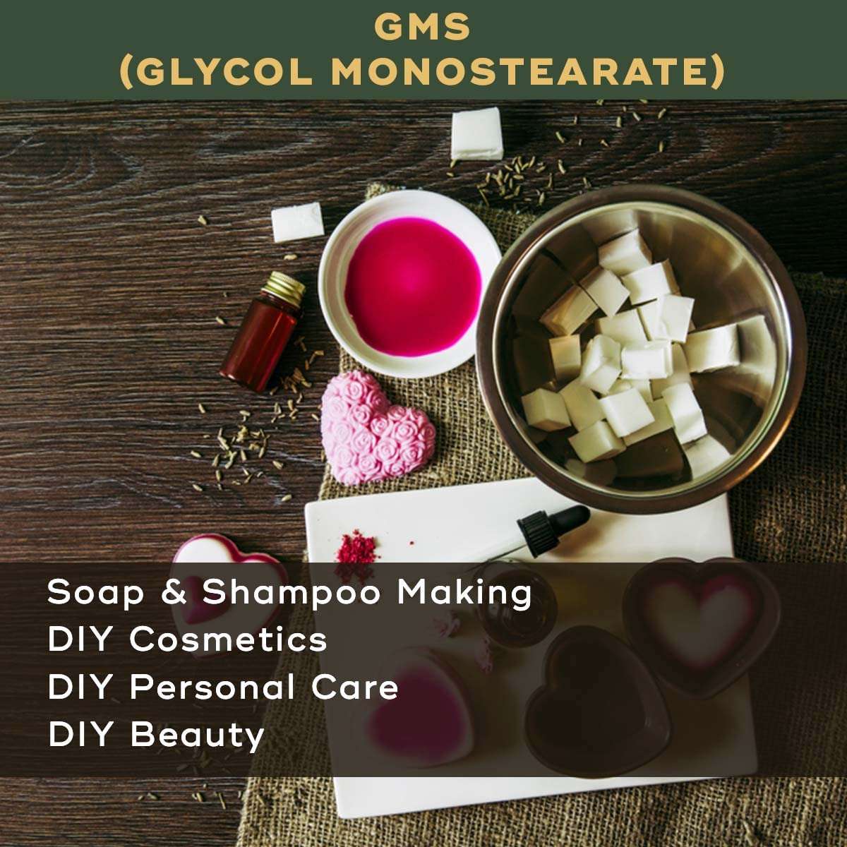 BRM Chemicals GMS Glycol Monostearate - 1 KG For Soap Making, Shampoo Making, Cosmetic Making & DIY Personal Care For Face, Hair, Skin & Body 4
