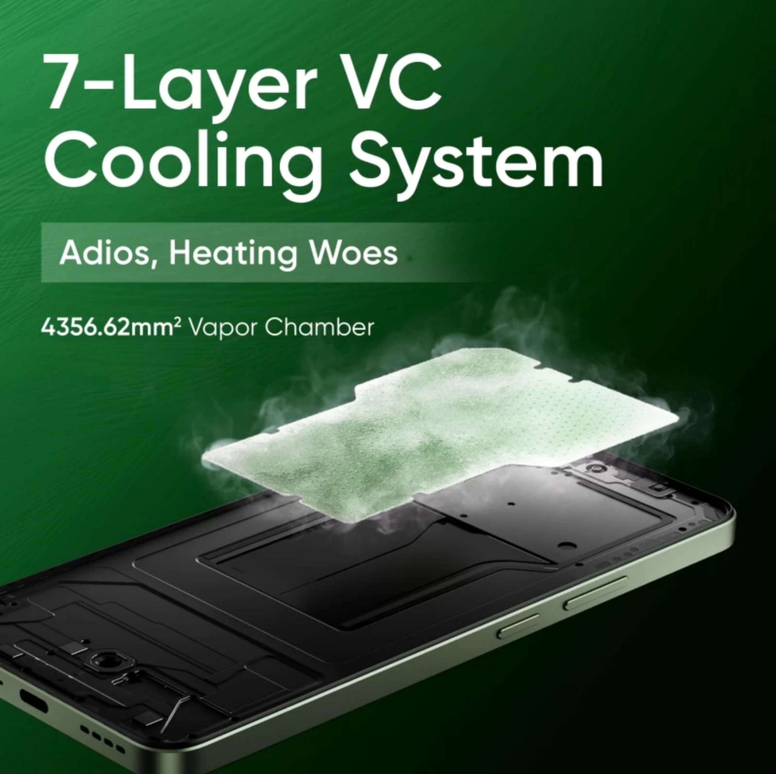 realme P1 5G (Peacock Green, 6GB RAM, 128GB Storage) | Up to 6GB + 6GB Dynamic RAM | Dimensity 7050 5G Chipset | AMOLED Display | 7-layer VC Cooling System | 50MP Color AI Camera |45W SUPERVOOC Charge 6