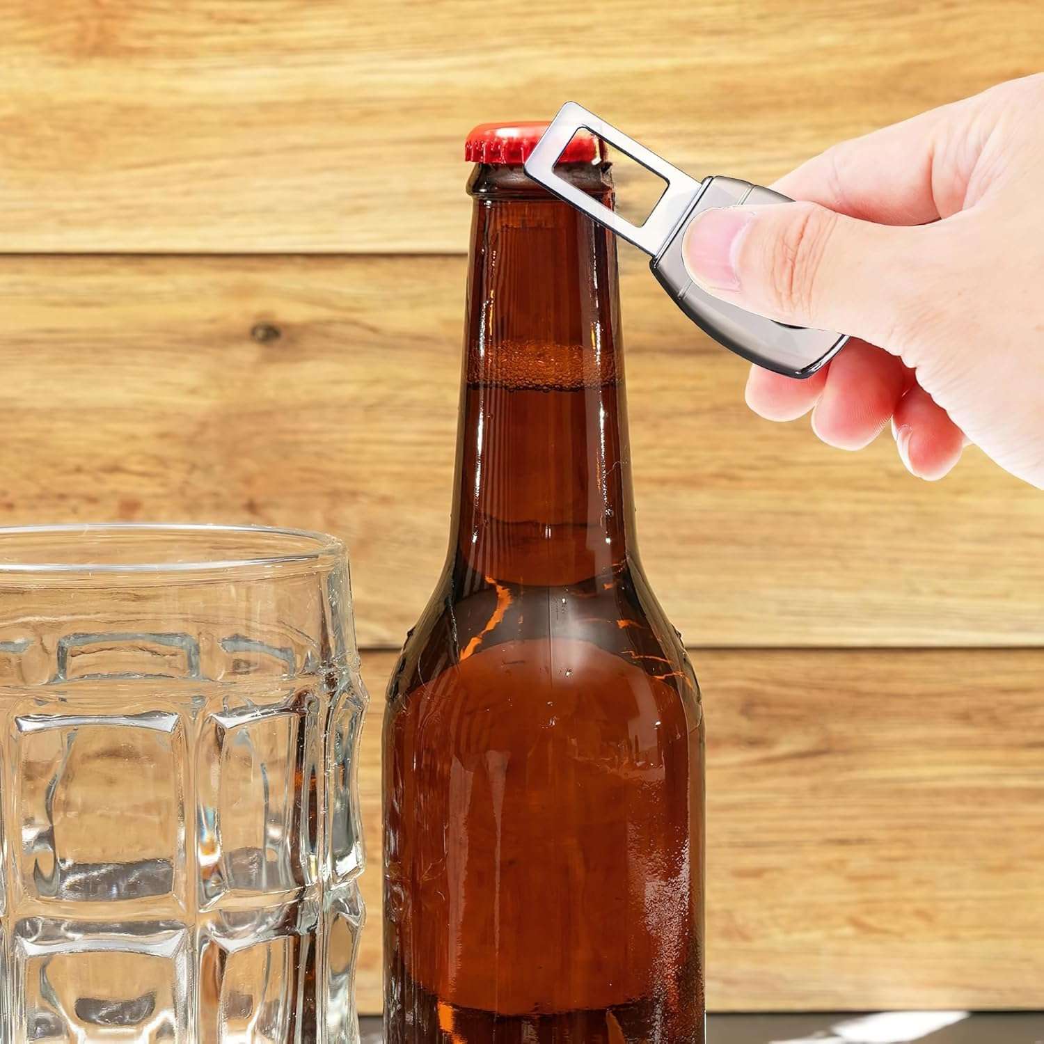 Set of 2 Manual Metal Bottle Openers for Beer & Soda | ABS Grip Coated Bar Tool | Durable Beverage Cap Opener for Home, Kitchen & Outdoor Use 4