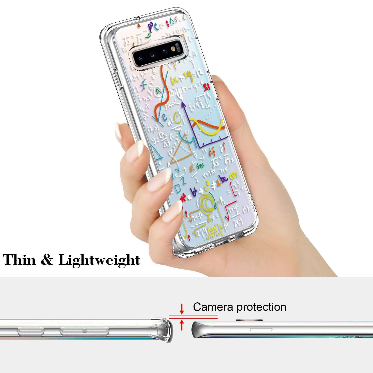 ICEDIO Galaxy S10 Case Clear with Cute Women's Photo Patterns for Girls Women,Shockproof Slim Fit TPU Bumper Cover Protective Phone Case for Samsung Galaxy S10 6