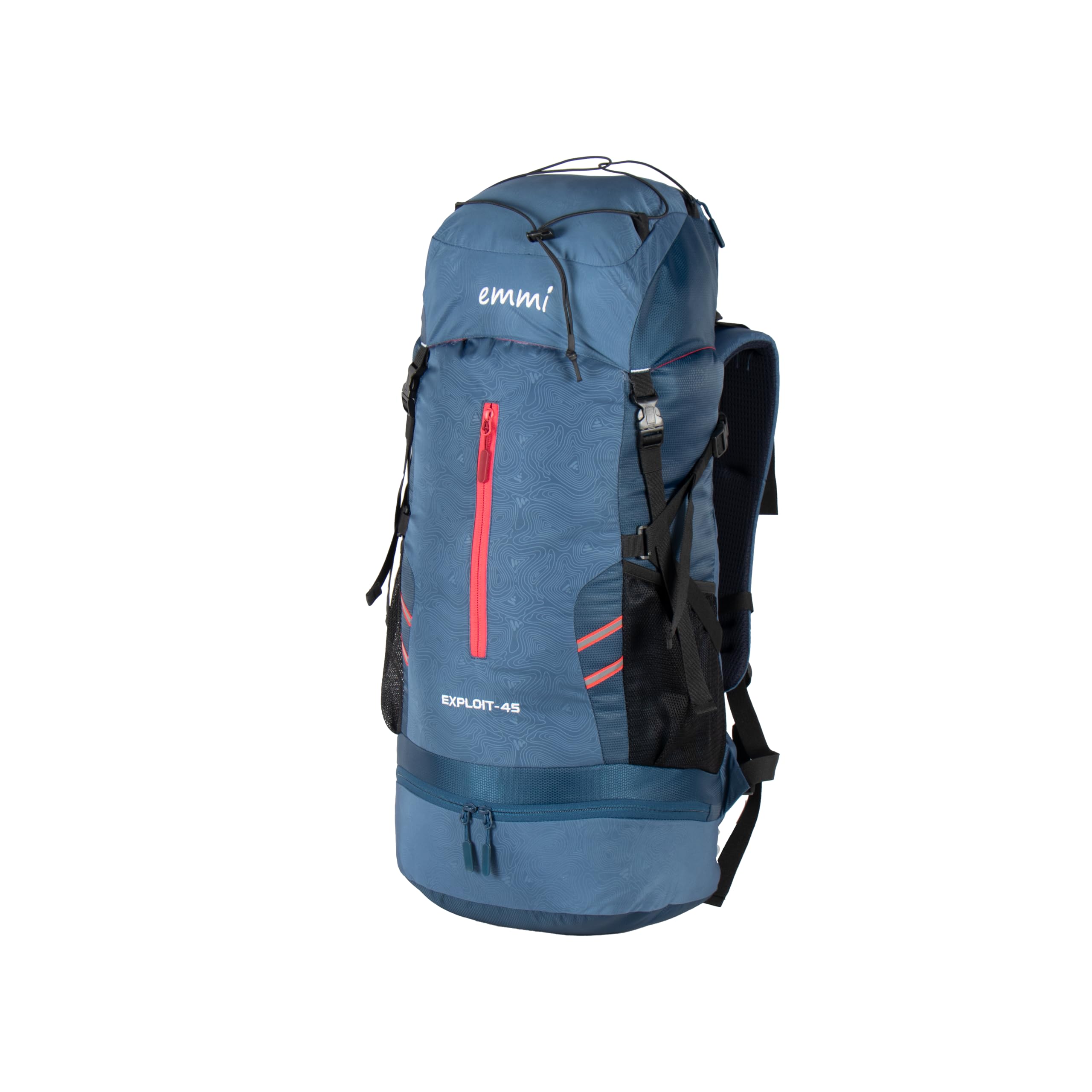 Emmi Exploit Backpack for Men and Women 45 L | Travel Bags for Camping and Hiking | Lightweight Outdoor Backpack With Water Bottle Holder |Stylish and Adjustable Travel Rucksacks | 18 Months Warranty 4