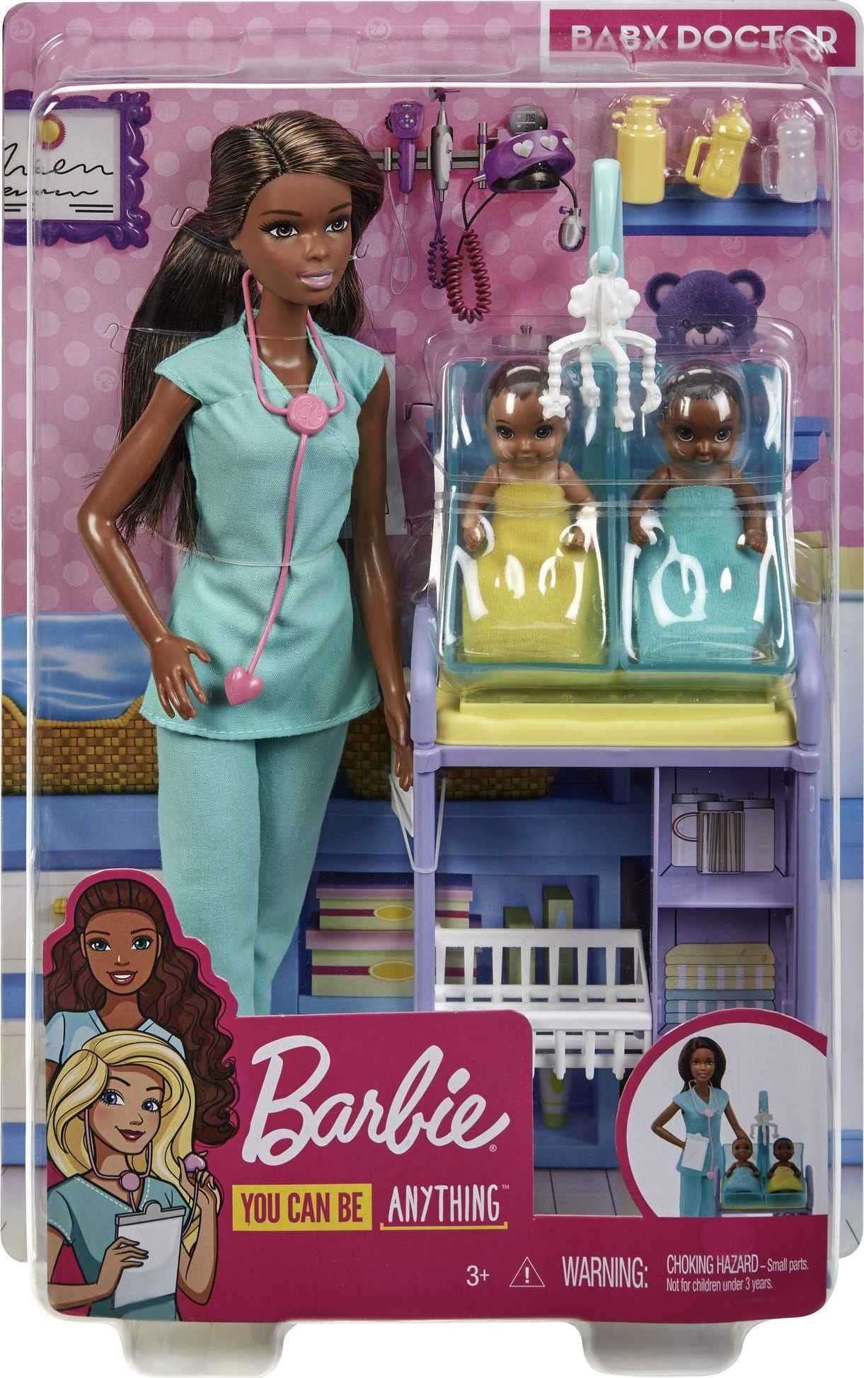 Barbie Careers Playset, Baby Doctor Set with Brunette Fashion Doll, 2 Baby Dolls, Furniture & Accessories 6
