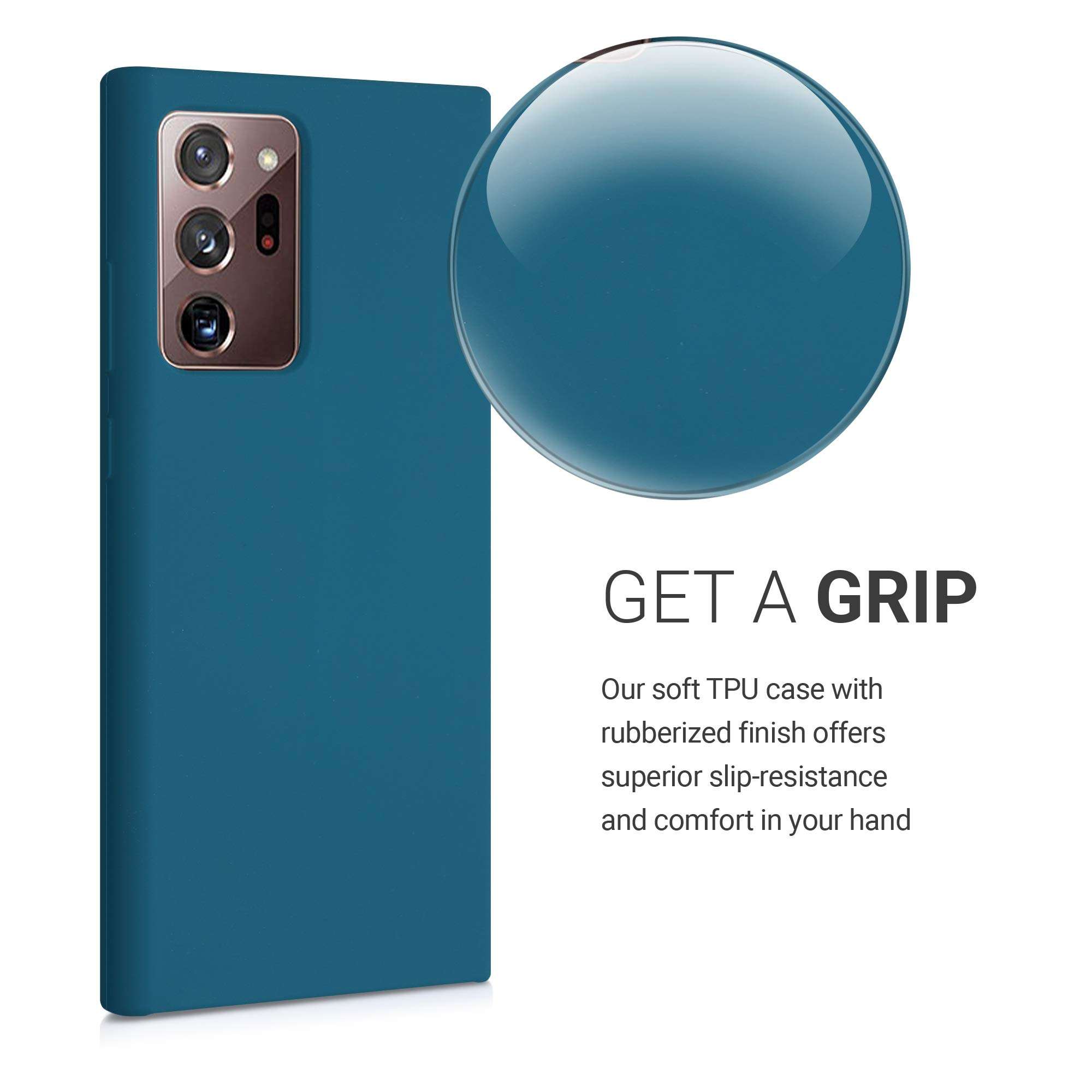 kwmobile TPU Silicone Case Compatible with Samsung Galaxy Note 20 Ultra - Case Slim Phone Cover with Soft Finish - Teal Matte 3