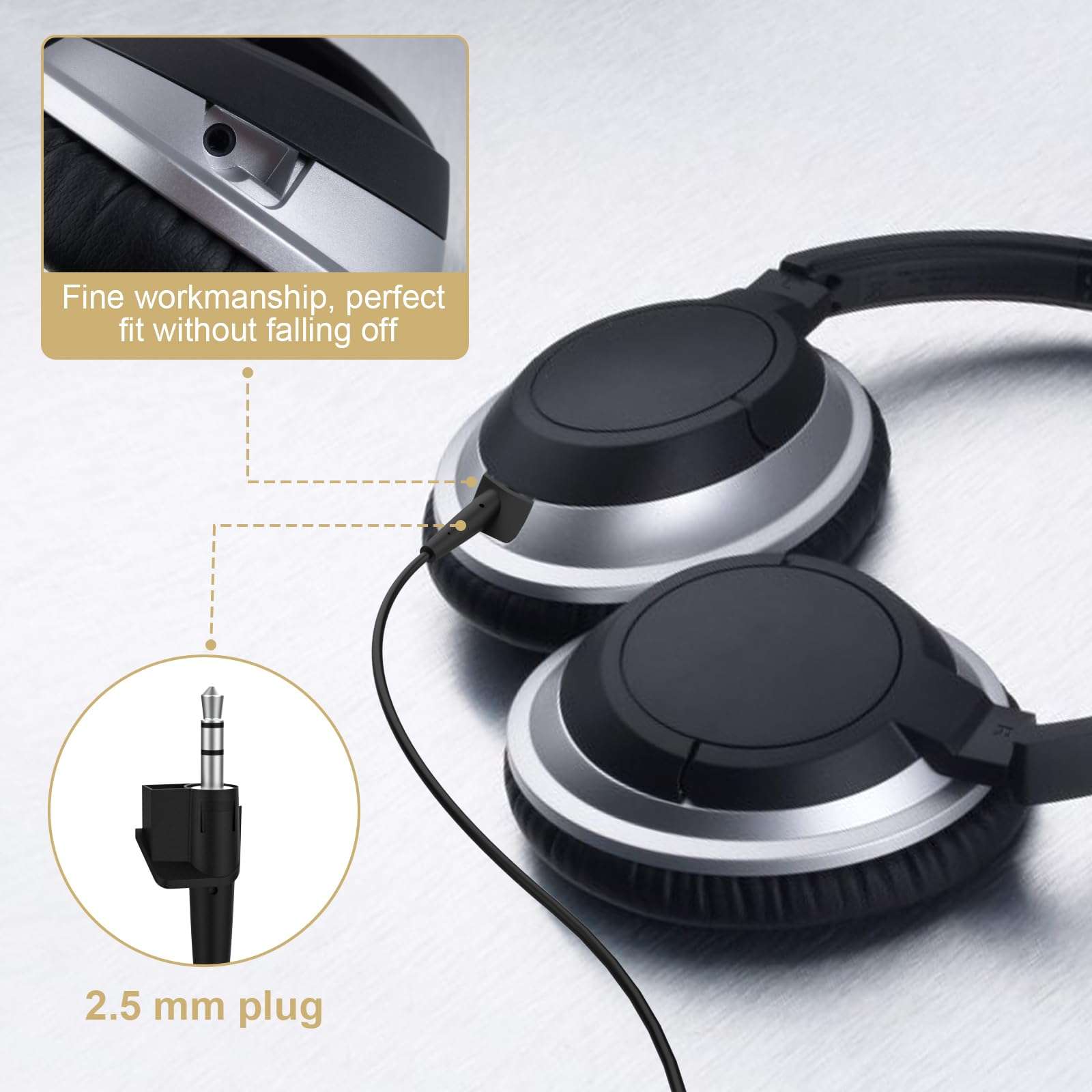 Sqrmekoko Replacement Headphone Audio Cable Cord Compatible with Bose Around Ear AE2 AE2i Headphones 3